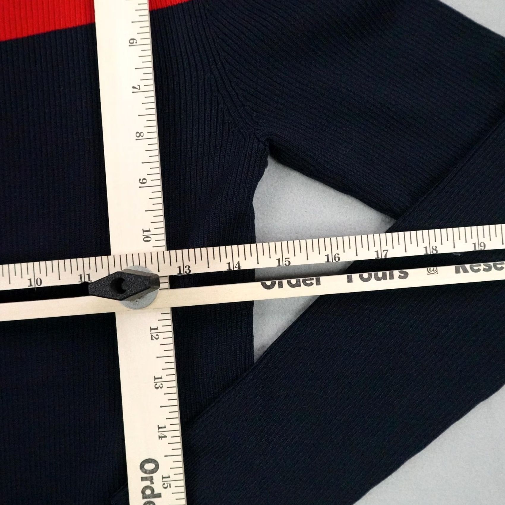 Ralph Lauren Lauren Ralph Lauren Dress Womens Large Blue Pointelle Knit Sweater Maxi Two Tone Size L / US 10 / IT 46 - 6 Thumbnail