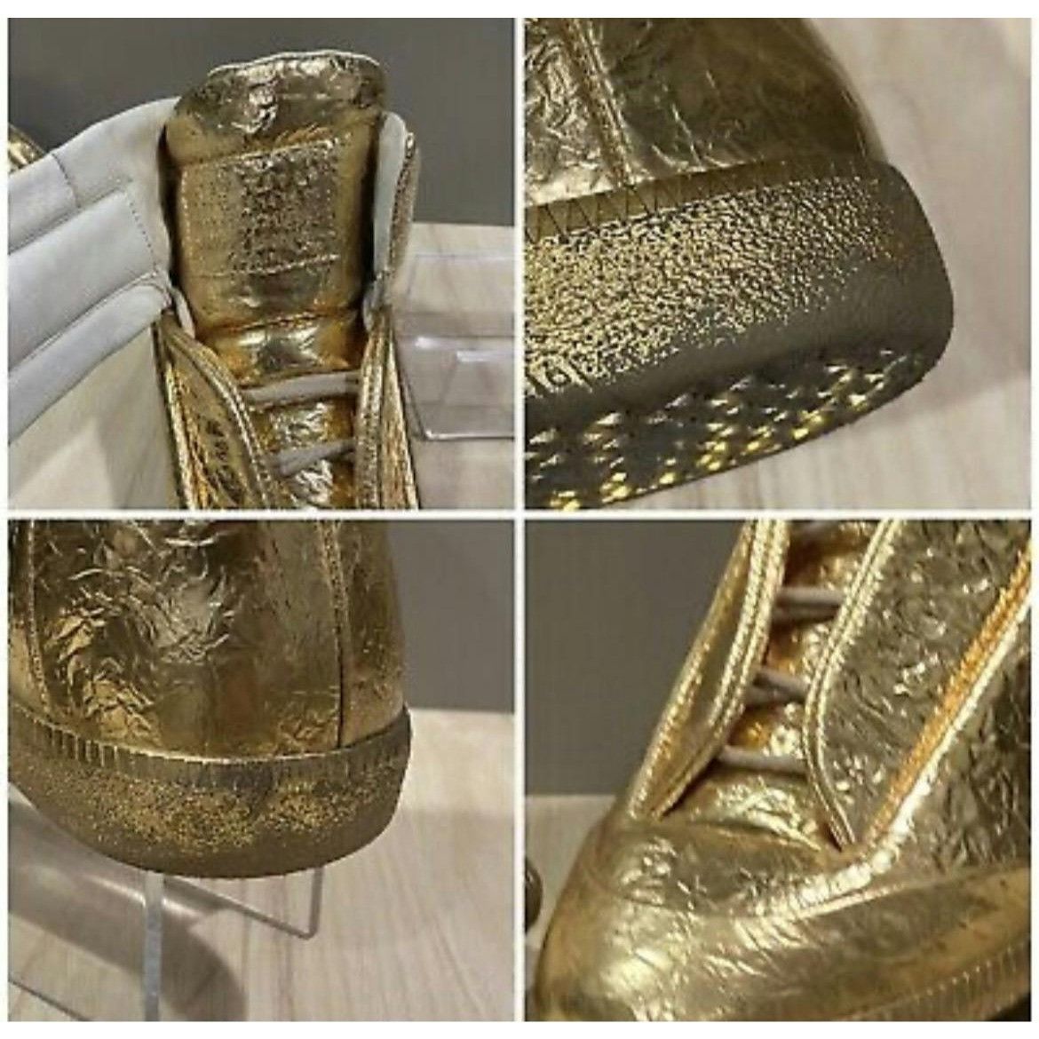 Maison Margiela Maison Margiela Metallic Gold Cracked Future High Size US 10 / EU 43 - 10 Thumbnail