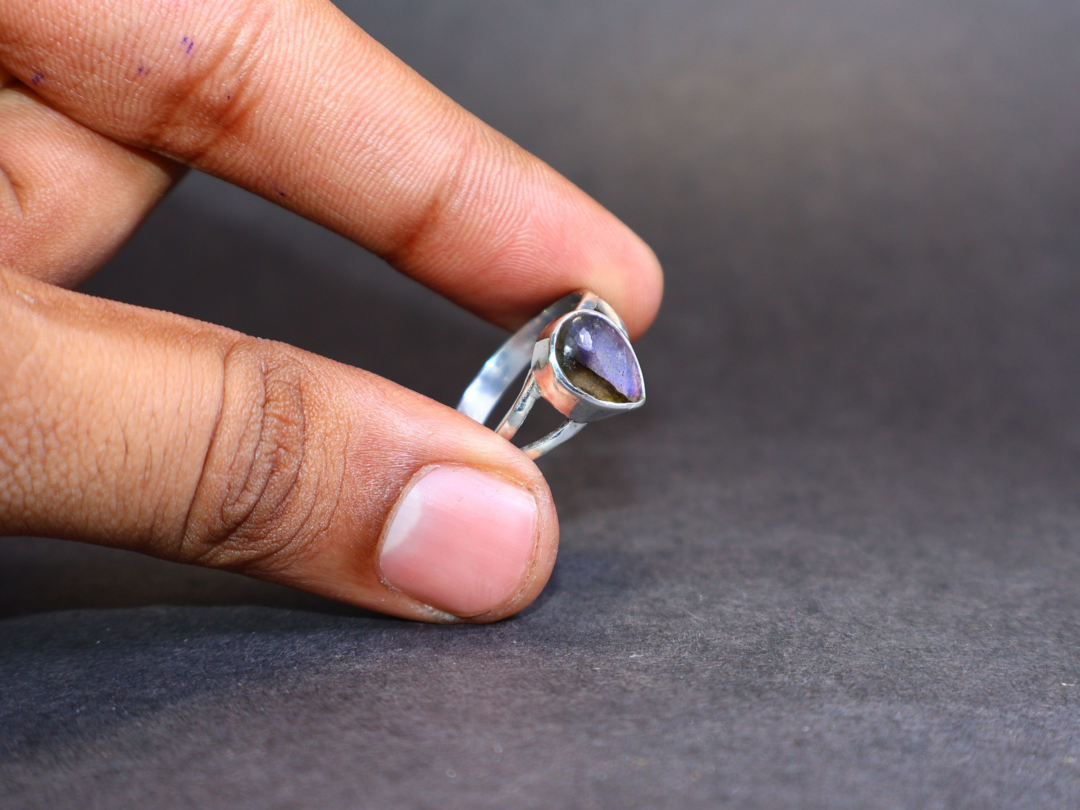 Handmade Labradorite Ring, 925 Silver Handmade Ring, Women Ring, Size ONE SIZE - 7 Thumbnail