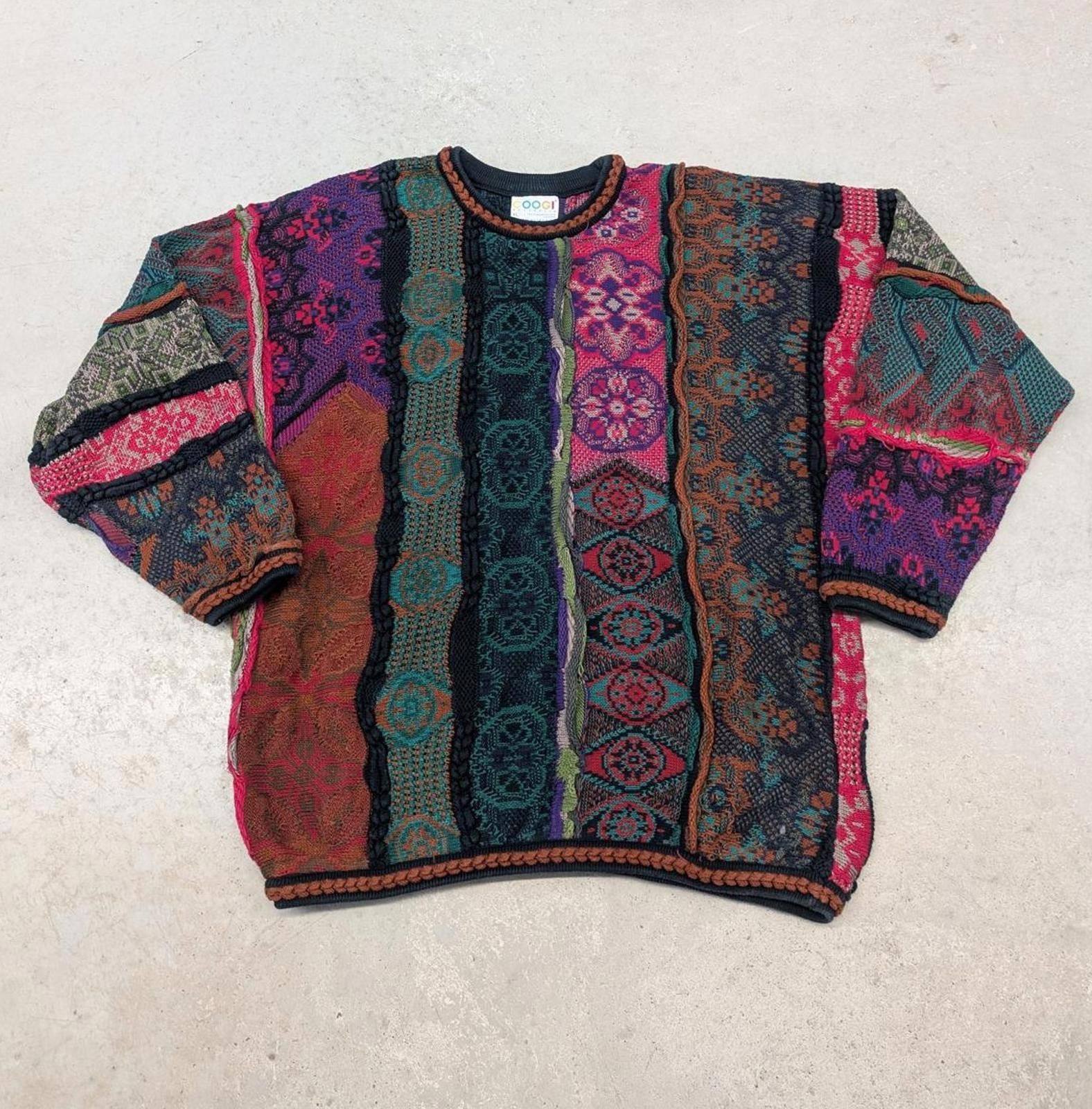 Coogi Vintage 90s Coogi Australia Rare Pattern 3D Knit Sweater XL Size US XL / EU 56 / 4 - 1 Thumbnail
