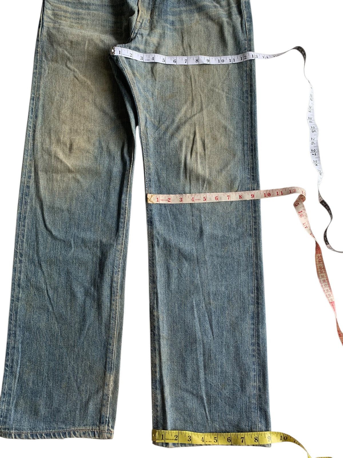 Kapital VINTAGE EDWIN 505ZX SELVEDGE BAGGY RUSTY DISTRESSED DENIM Size US 34 / EU 50 - 16 Thumbnail