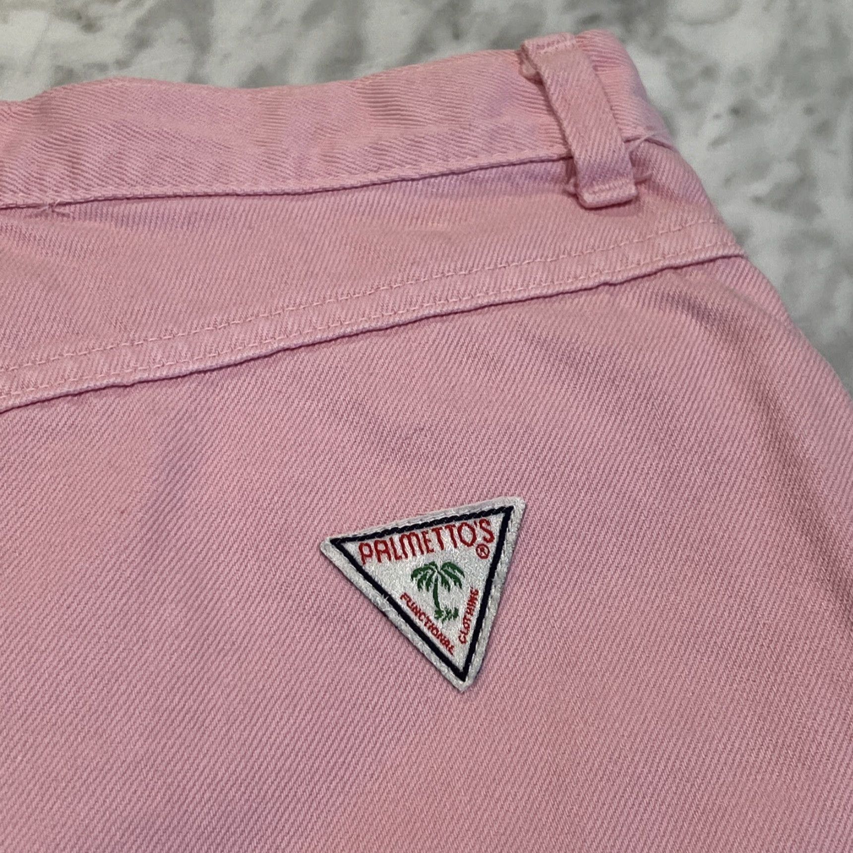 Denime Vintage Midi Skirt Pink Denim Zipper Button Front Pockets Bare Back Western Size 42" / US 20 - 4 Thumbnail