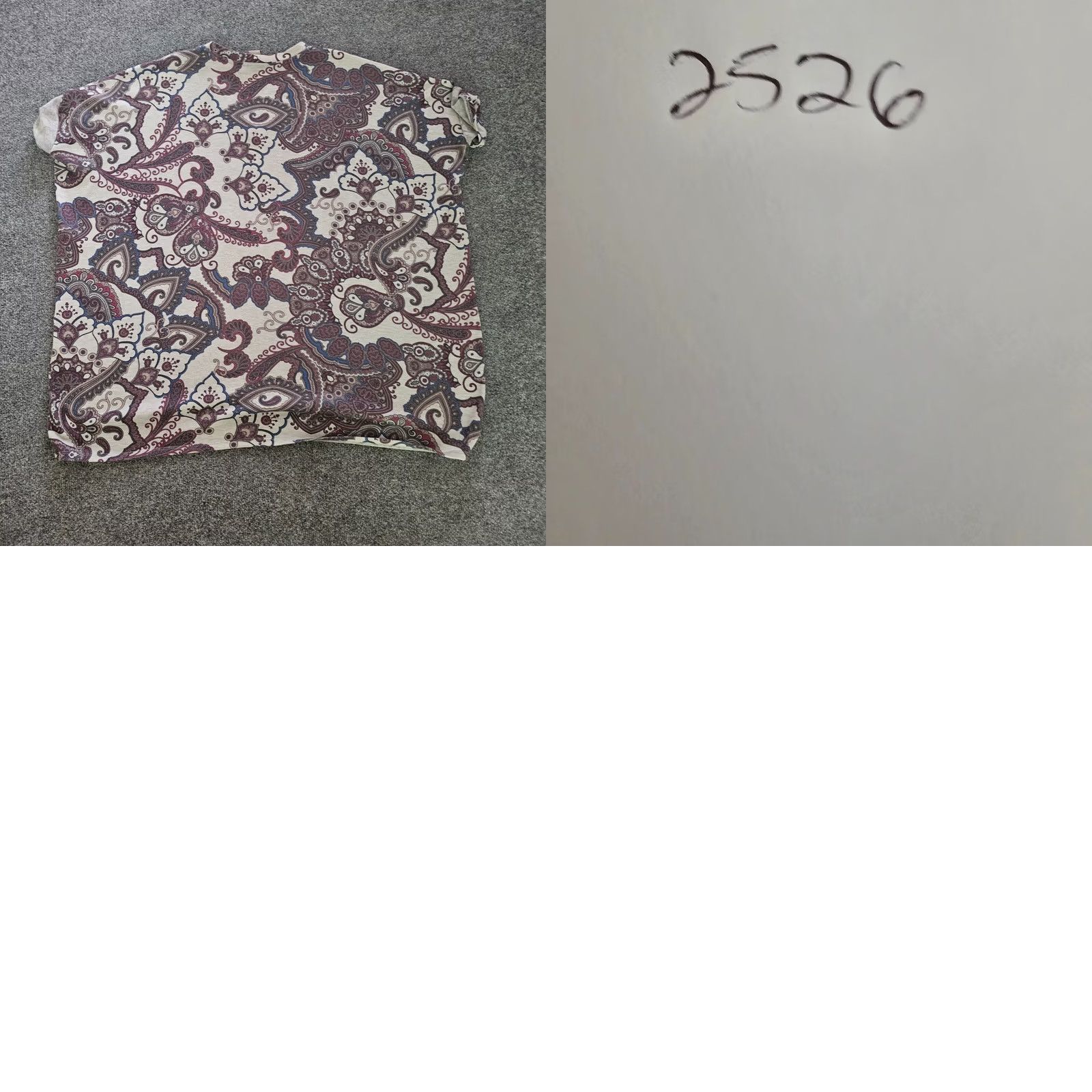 Vintage Chicos Shirt Womens Large Gray Purple Paisley Short Sleeve Knit Oversized Size L / US 10 / IT 46 - 8 Thumbnail