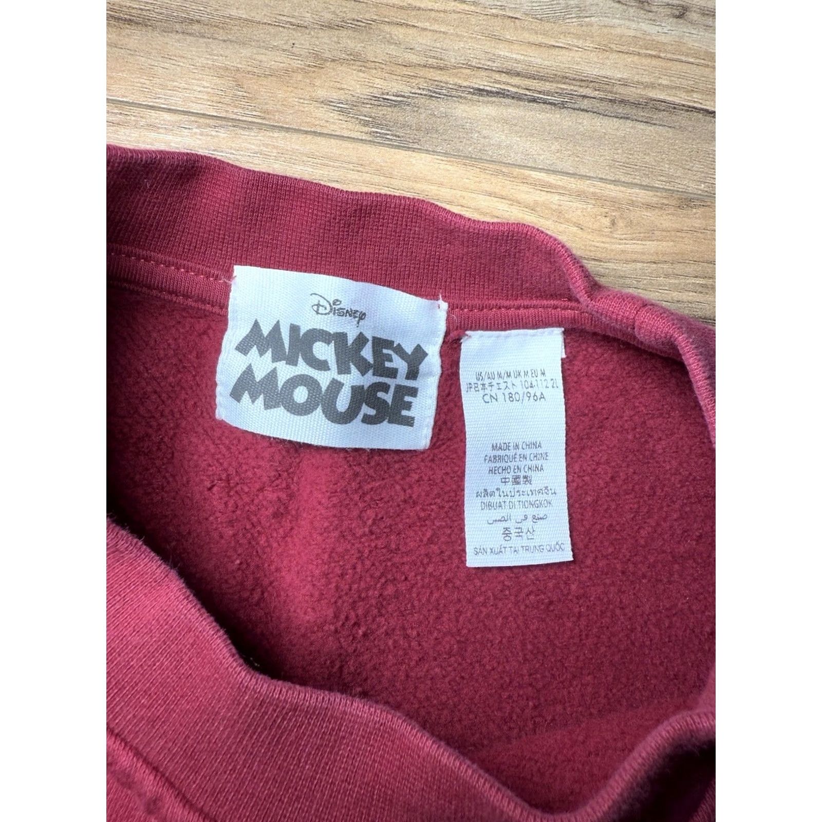 Disney Disney Shirt M Maroon Adult Red Mickey Mouse Pullover Sweatshirt Mousewear Size US M / EU 48-50 / 2 - 3 Thumbnail