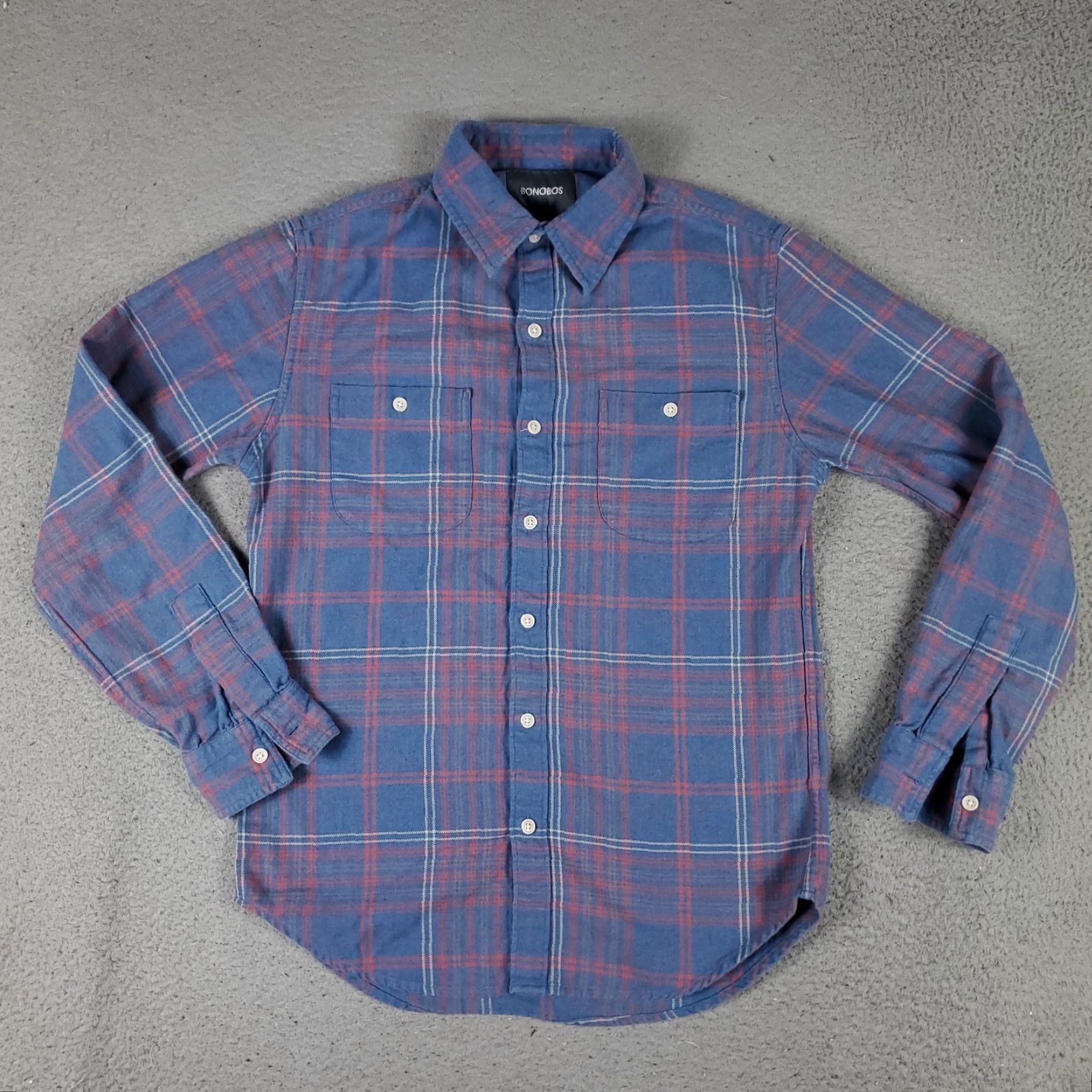 Bonobos Bonobos Blue Plaid Flannel Button-Up Shirt Mens Size Small Long Sleeve Classic Modern Size US S / EU 44-46 / 1 - 2 Thumbnail