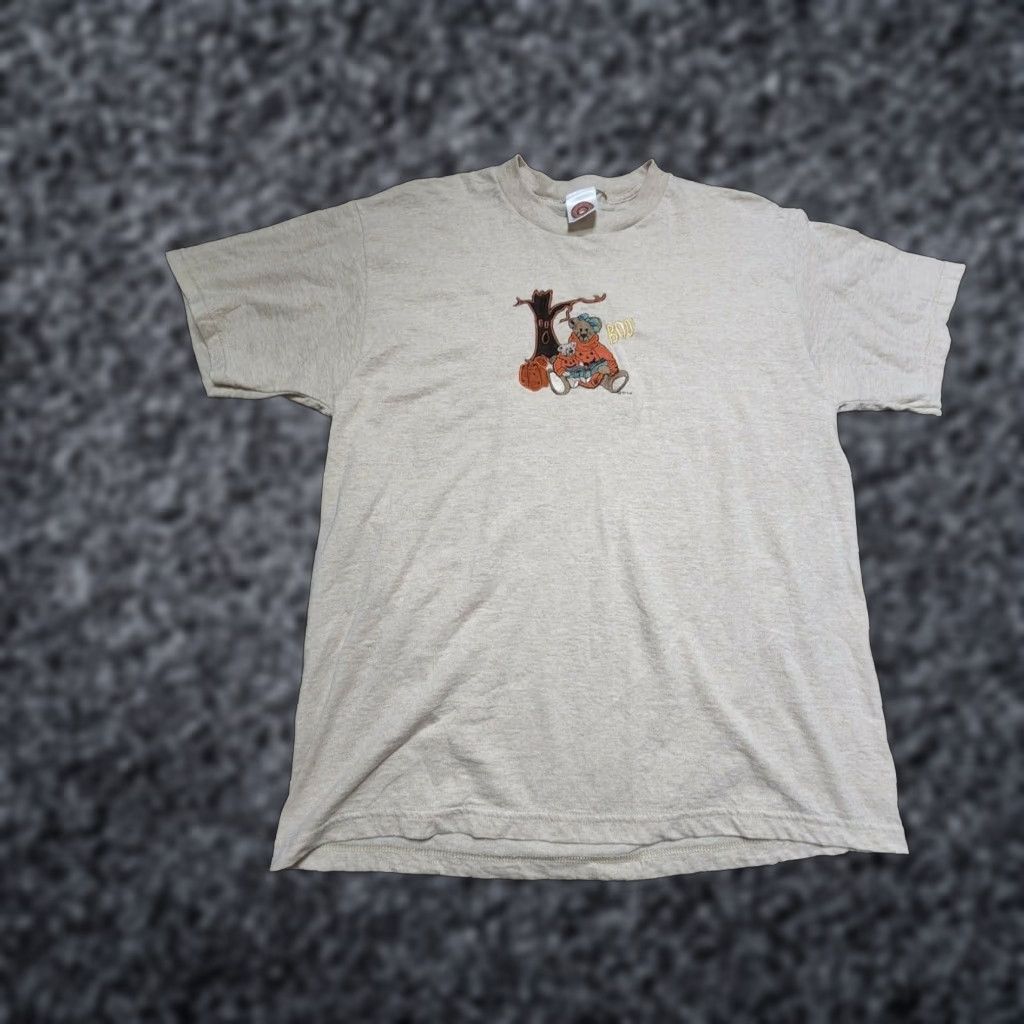 Vintage VINTAGE Boyds Bears Mens Halloween Jack O Lantern Embroidered Short Sleeve T Shirt Brown Large Size US L / EU 52-54 / 3 - 1 Thumbnail