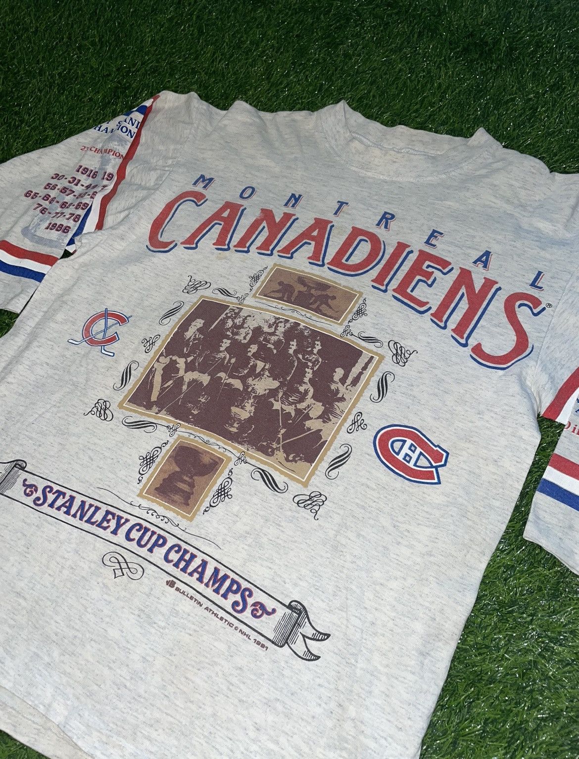 NHL × Vintage Vintage Bulletin 1991 NHL Montreal Canadians Stanley Cup Size US S / EU 44-46 / 1 - 3 Thumbnail