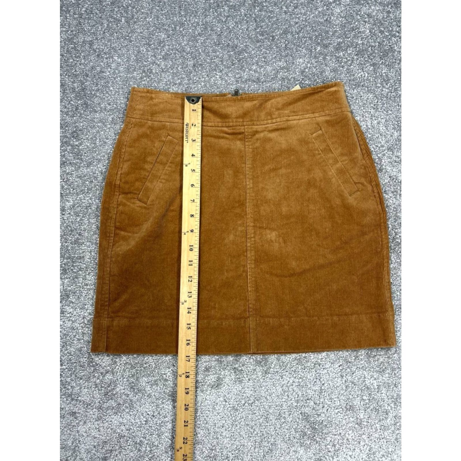 Loft VINTAGE Loft Skirt Womens 0 Petite Tan Brown Corduroy Short NEW Size 25" / US 0 / IT 36 - 2 Thumbnail