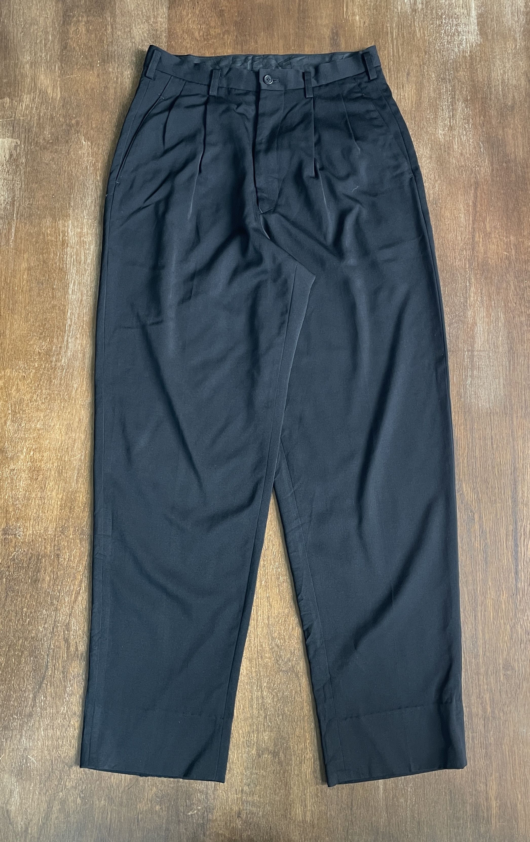 パンツ 90's Y's for men Black Wide Wool Slacks Y's for men Wool Slacks M 90s Black