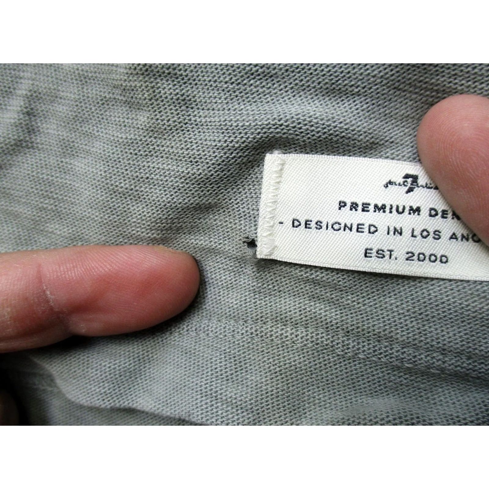 7 For All Mankind 7 For All Mankind Shirt Mens Large Gray Green Long Sleeve Henley Casual Soft Size US M / EU 48-50 / 2 - 3 Thumbnail