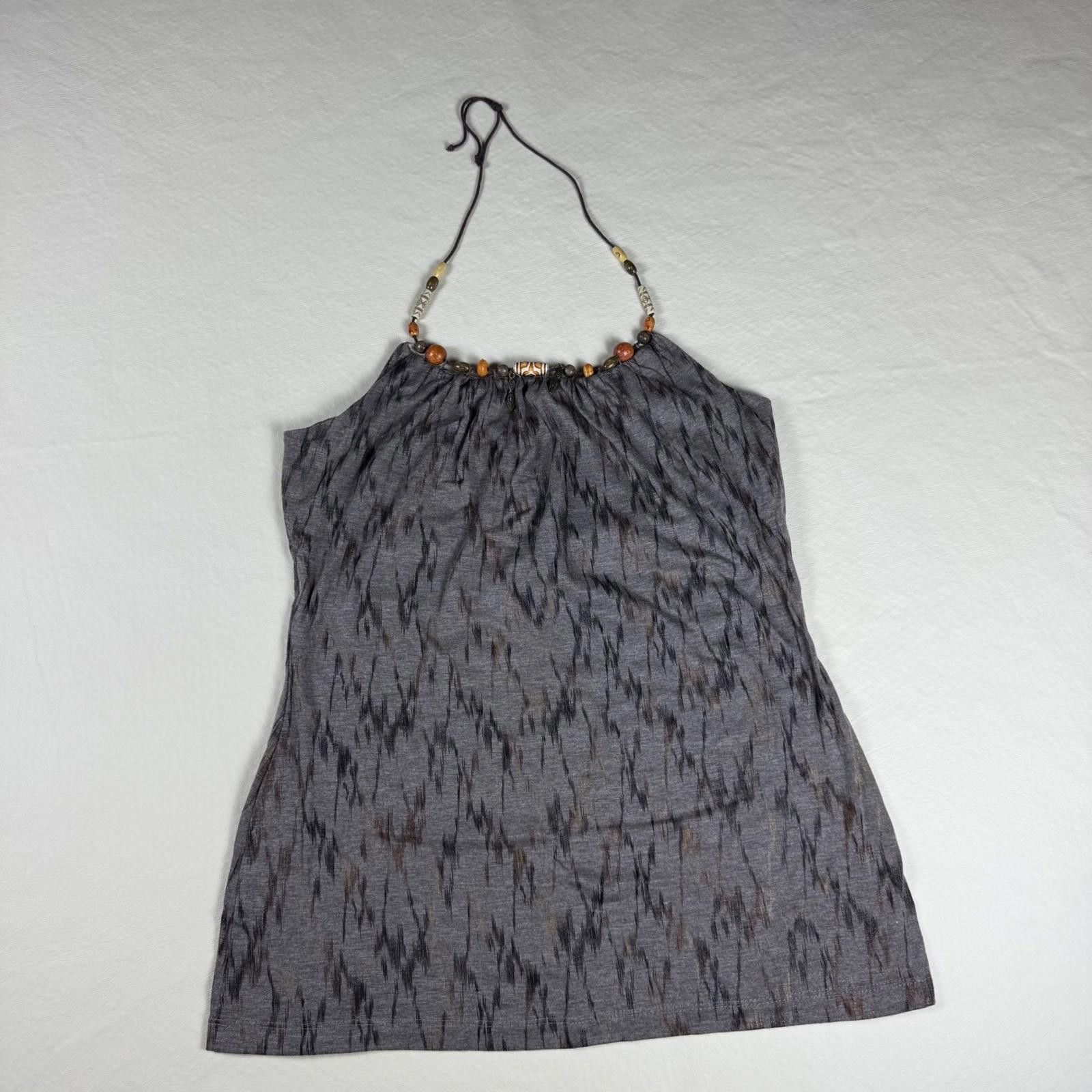 Other Eyeshadow Womens Beaded Halter Top Boho Sleeveless Size S Size S / US 4 / IT 40 - 1 Thumbnail