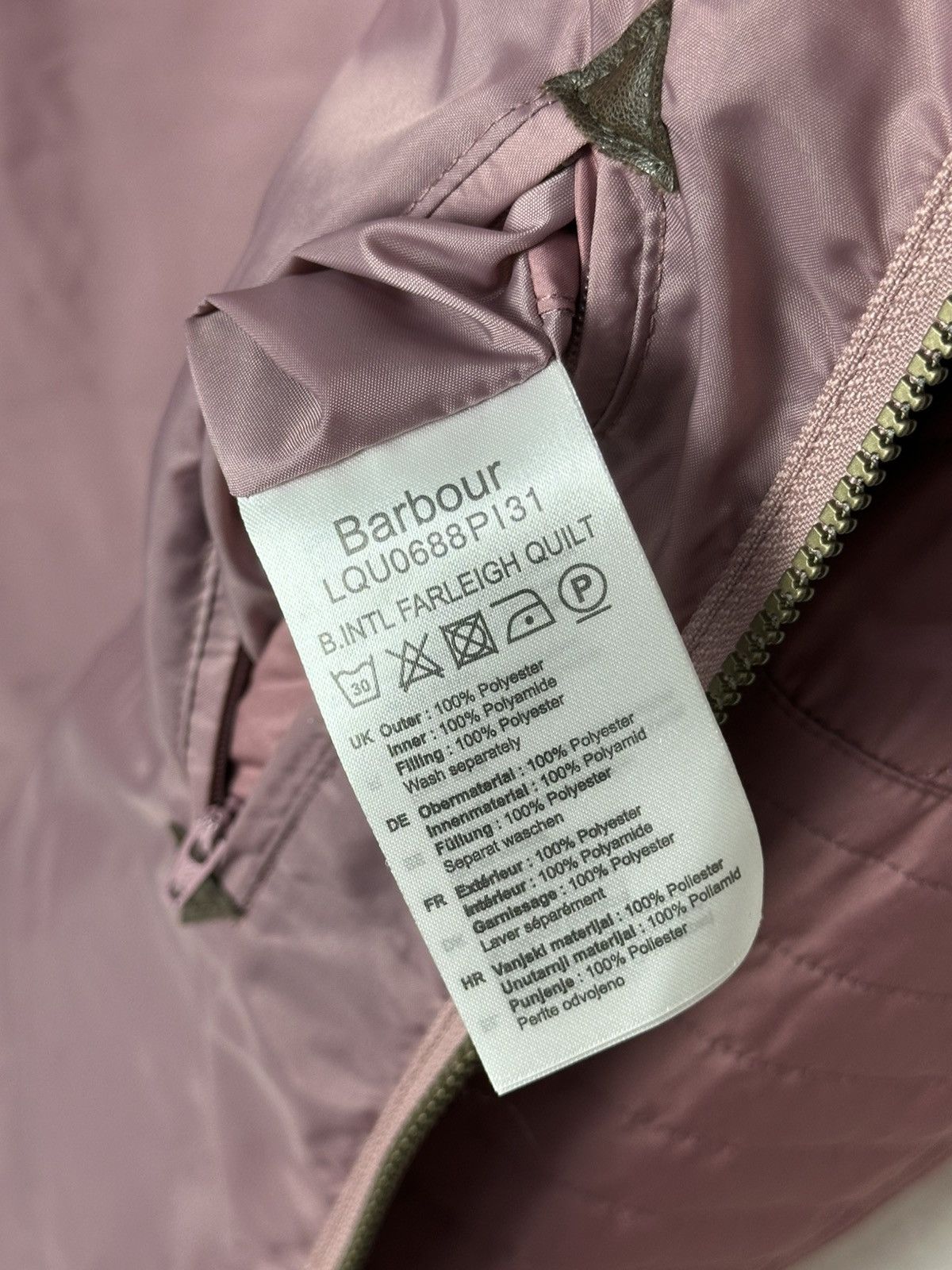 Barbour Barbour International Farleight Quilted Powder Womens Jacket Size L / US 10 / IT 46 - 14 Thumbnail