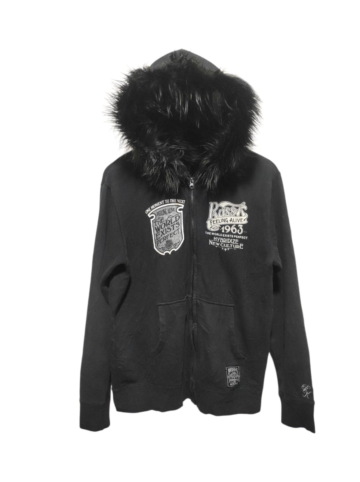 Japanese Brand Russ-K zipper fur hoodie ifsix LGB style | Grailed