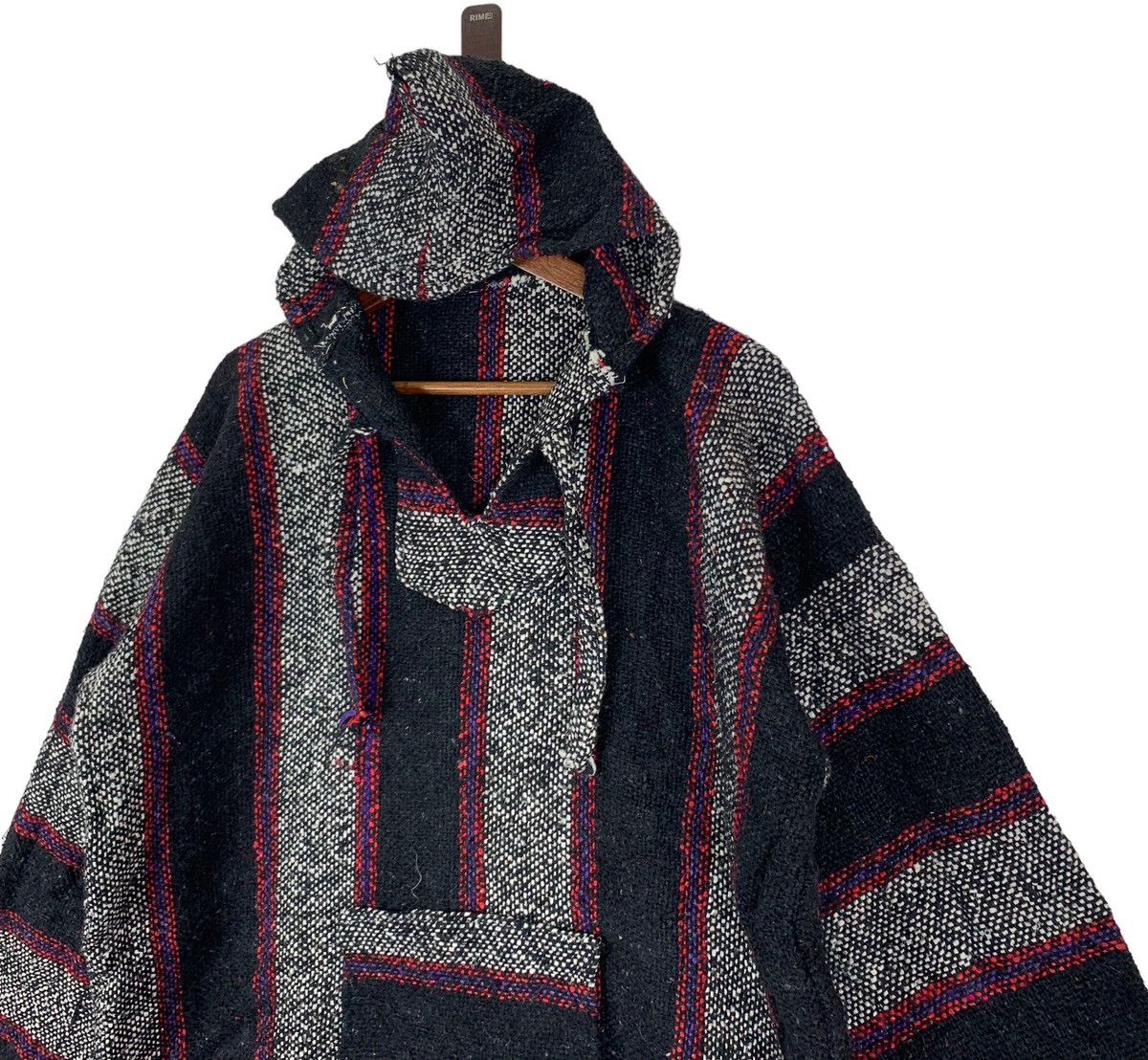 Aztech Mountain × Native × Vintage VINTAGE BAJA MEXICAN HOODIE KNIT SWEATER Size US L / EU 52-54 / 3 - 6 Thumbnail