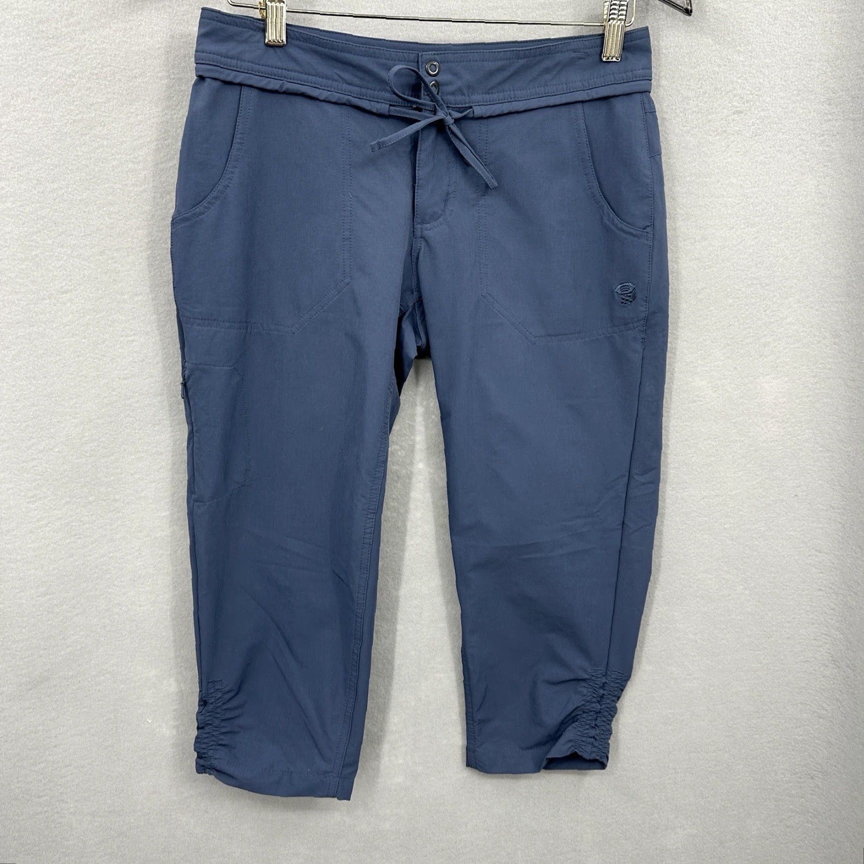 Mountain Hardwear VINTAGE Mountain Hardwear Capri Pants Womens 4 Blue Pockets Ruched Boho Crop Gorpcore N/A Size 27" / US 4 / IT 40 - 2 Thumbnail