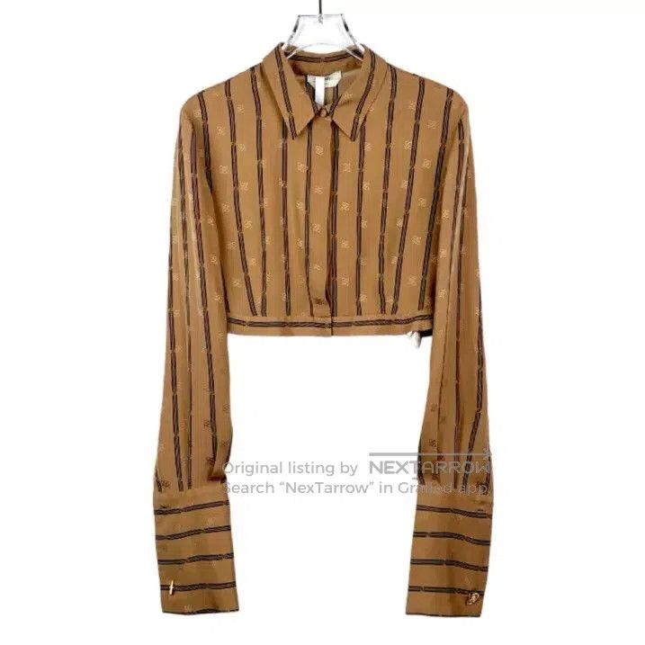 Fendi fendi brown striped silk long sleeve shirt. Size US M / EU 48-50 / 2 - 1 Thumbnail