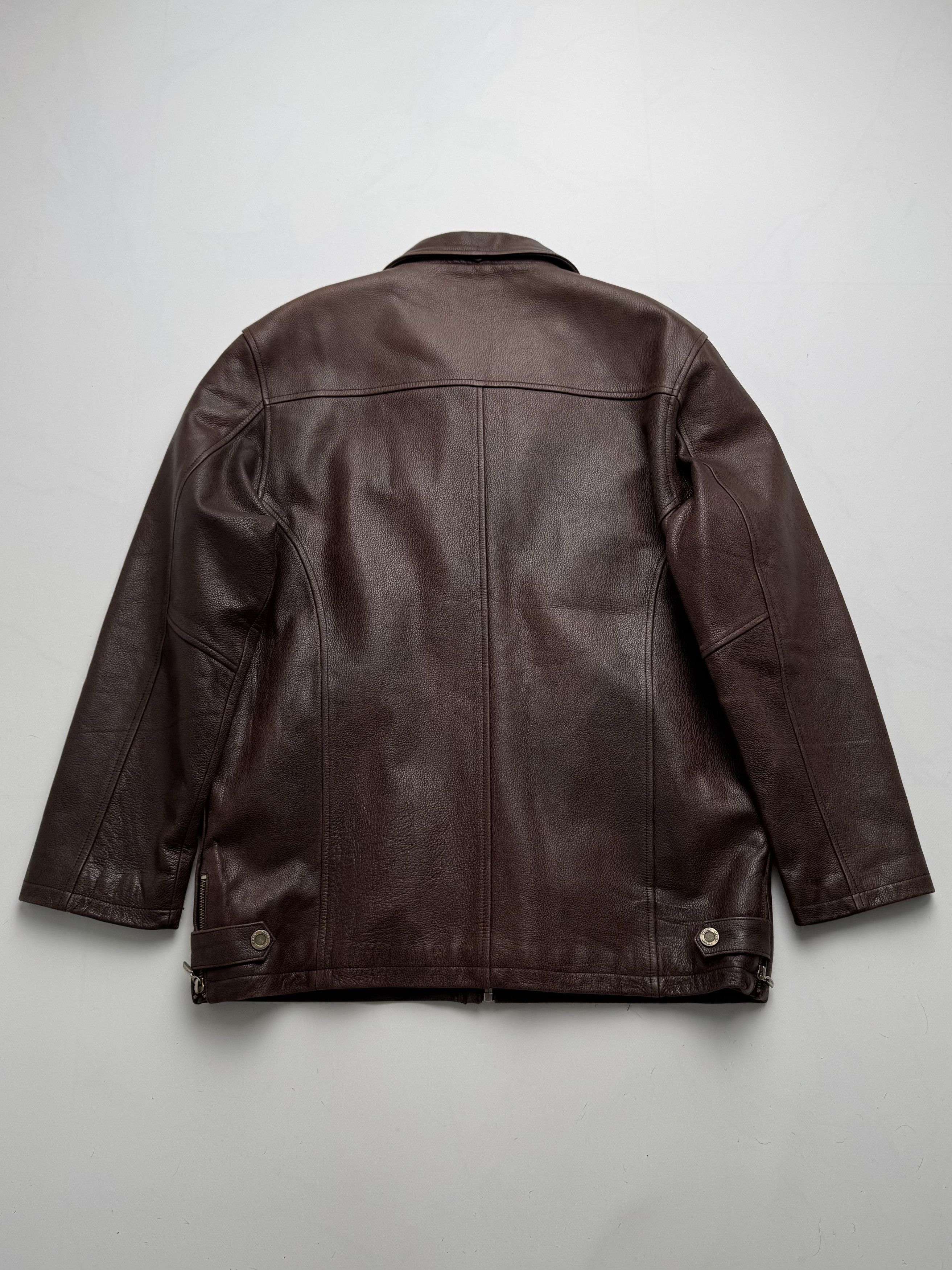Vintage Vintage Heavy Leather Coat B8(V408)E2 Size US XL / EU 56 / 4 - 6 Thumbnail