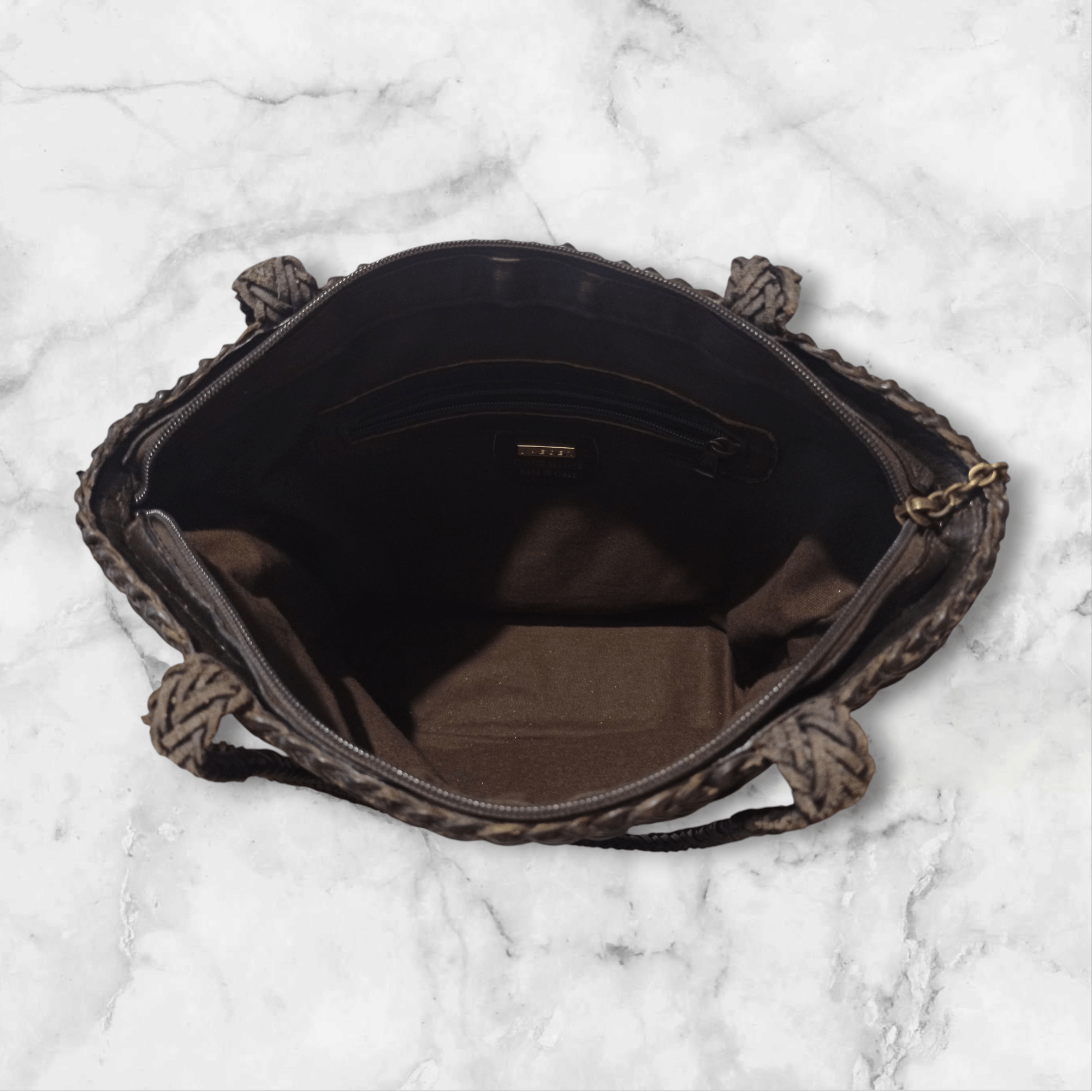 Jaeger Jaeger Woven Leather Shoulder Tote | Made in Italy Size ONE SIZE - 8 Thumbnail