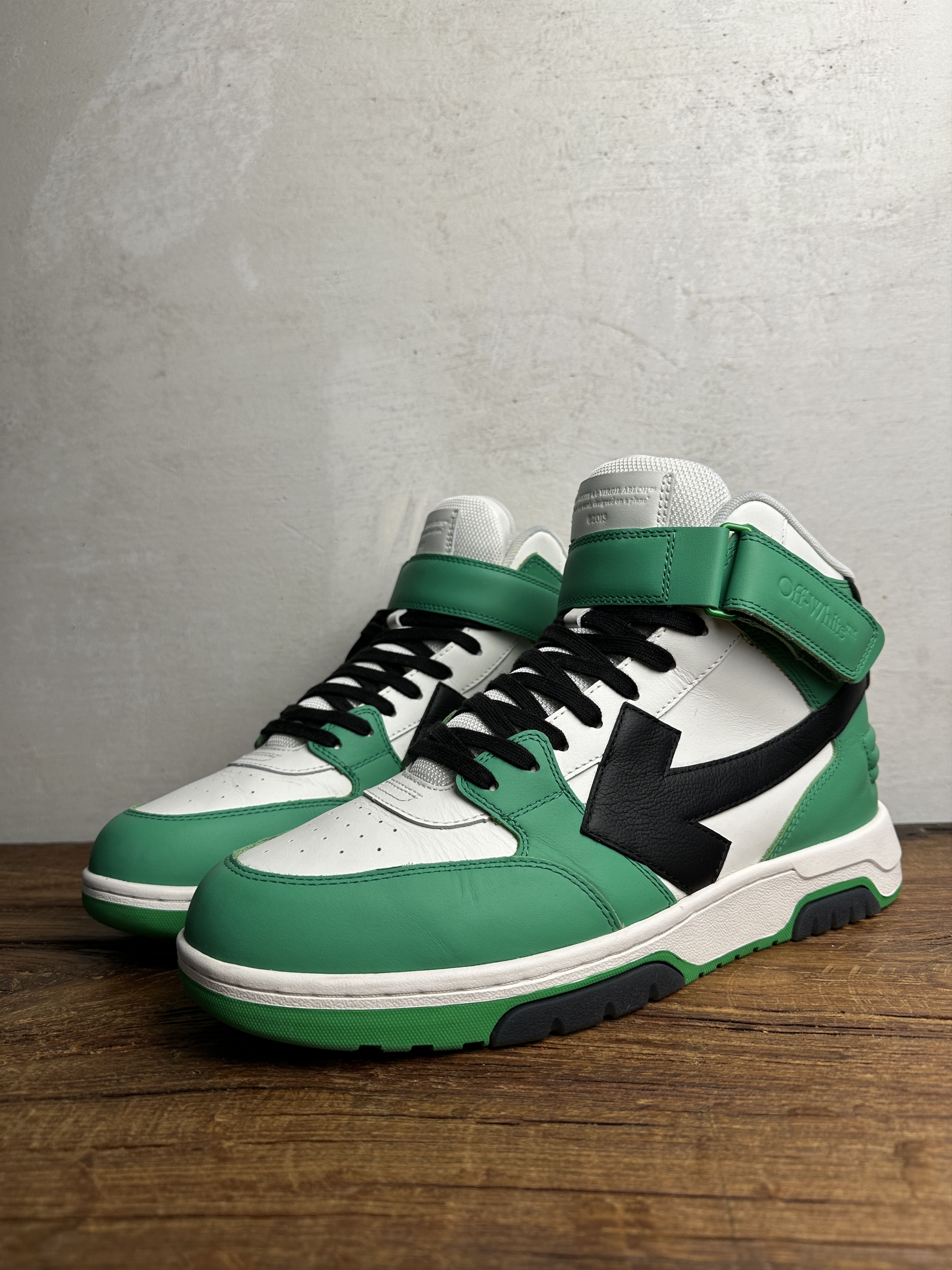 Off-White OFF-WHITE OUT OF OFFICE MID TOP LEA in green Size US 11 / EU 44 - 3 Thumbnail