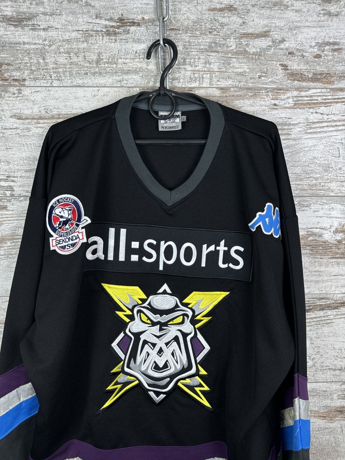 Kappa Mens Vintage Kappa Manchester Storm hockey jersey sweatshirt Size US L / EU 52-54 / 3 - 2 Thumbnail