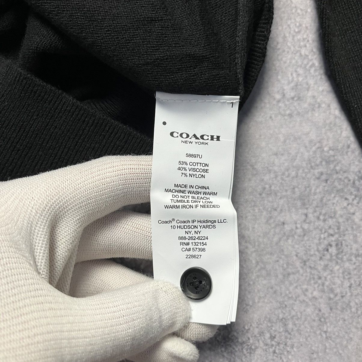 Coach Coach Black Cardigan Sweater Streetwear Luxury Designer Size XXS / US 00 / IT 34 - 7 Thumbnail