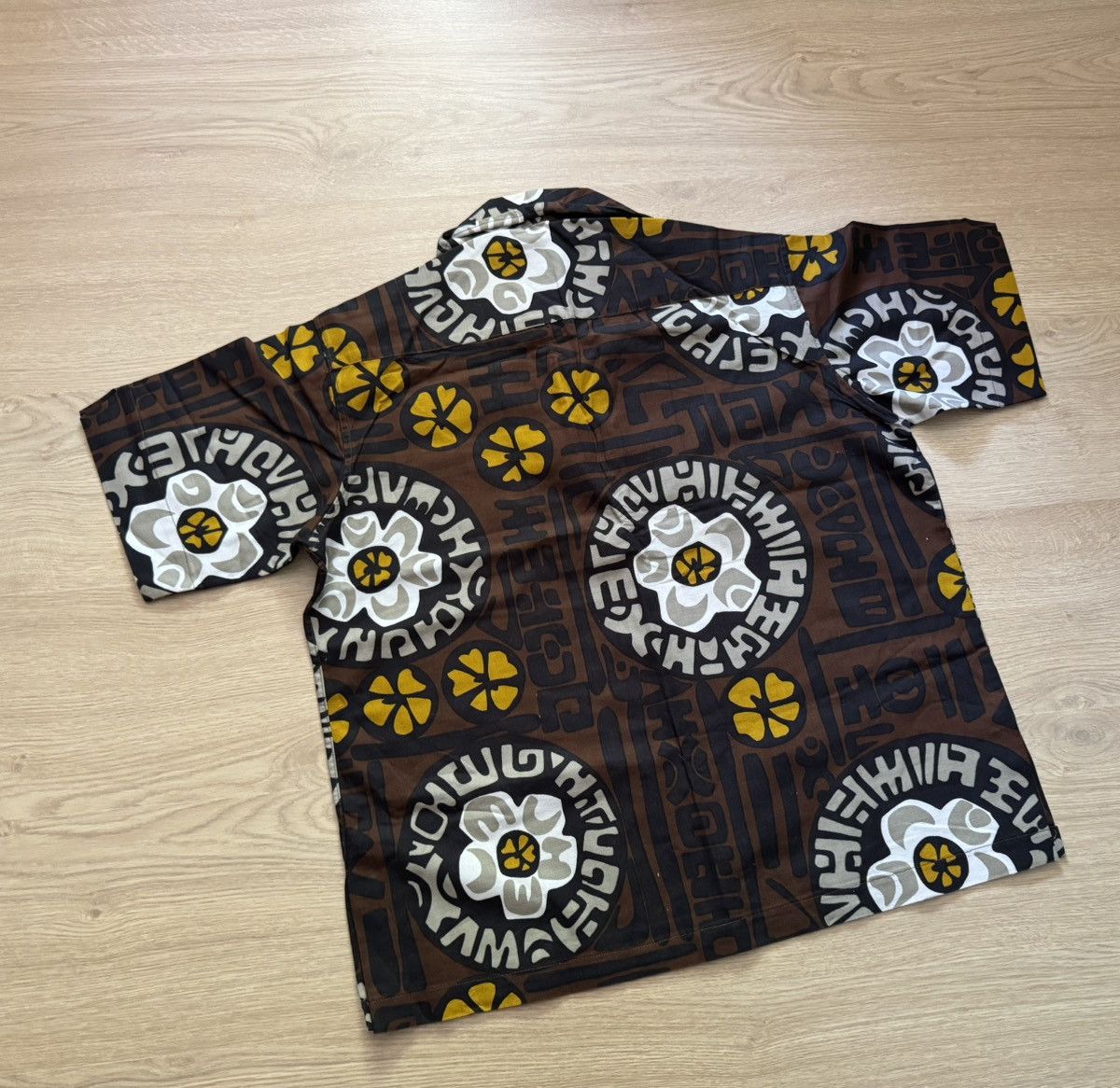 Vintage Vintage 60’s Hawaiian Made In Tahiti Brown Over Print Shirt Size US L / EU 52-54 / 3 - 3 Thumbnail