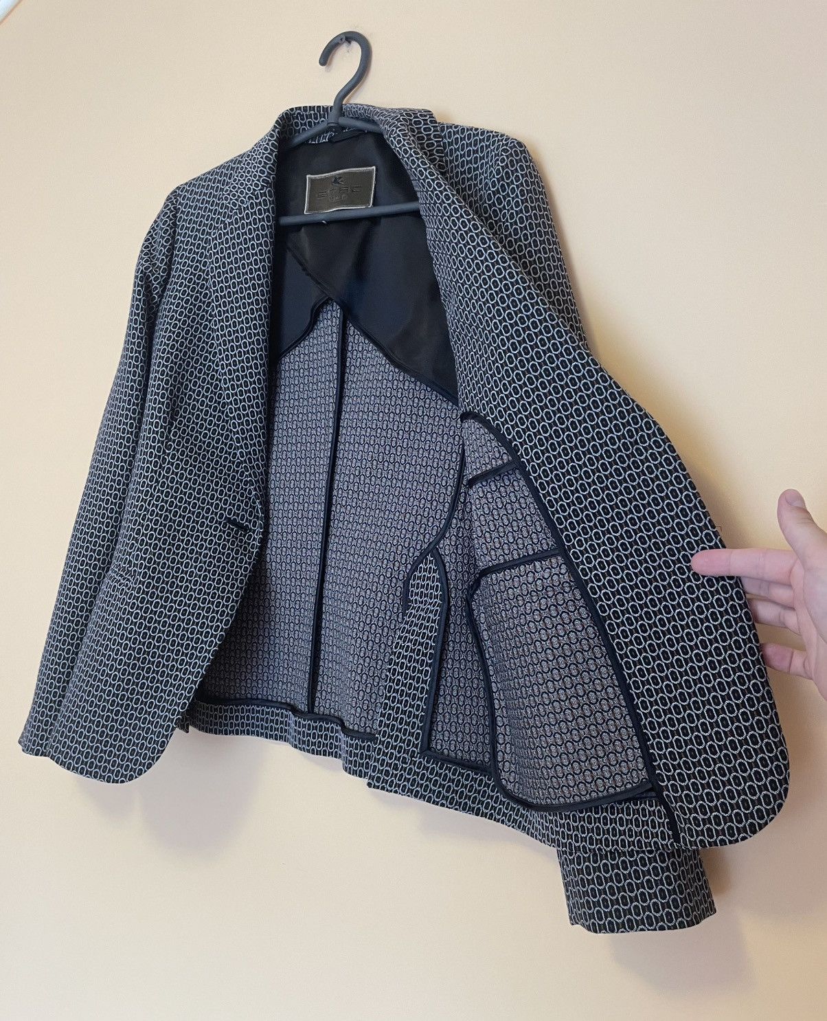 Etro Etro Milano One Button Women Pattern Wool Blazer Size M / US 6-8 / IT 42-44 - 9 Thumbnail