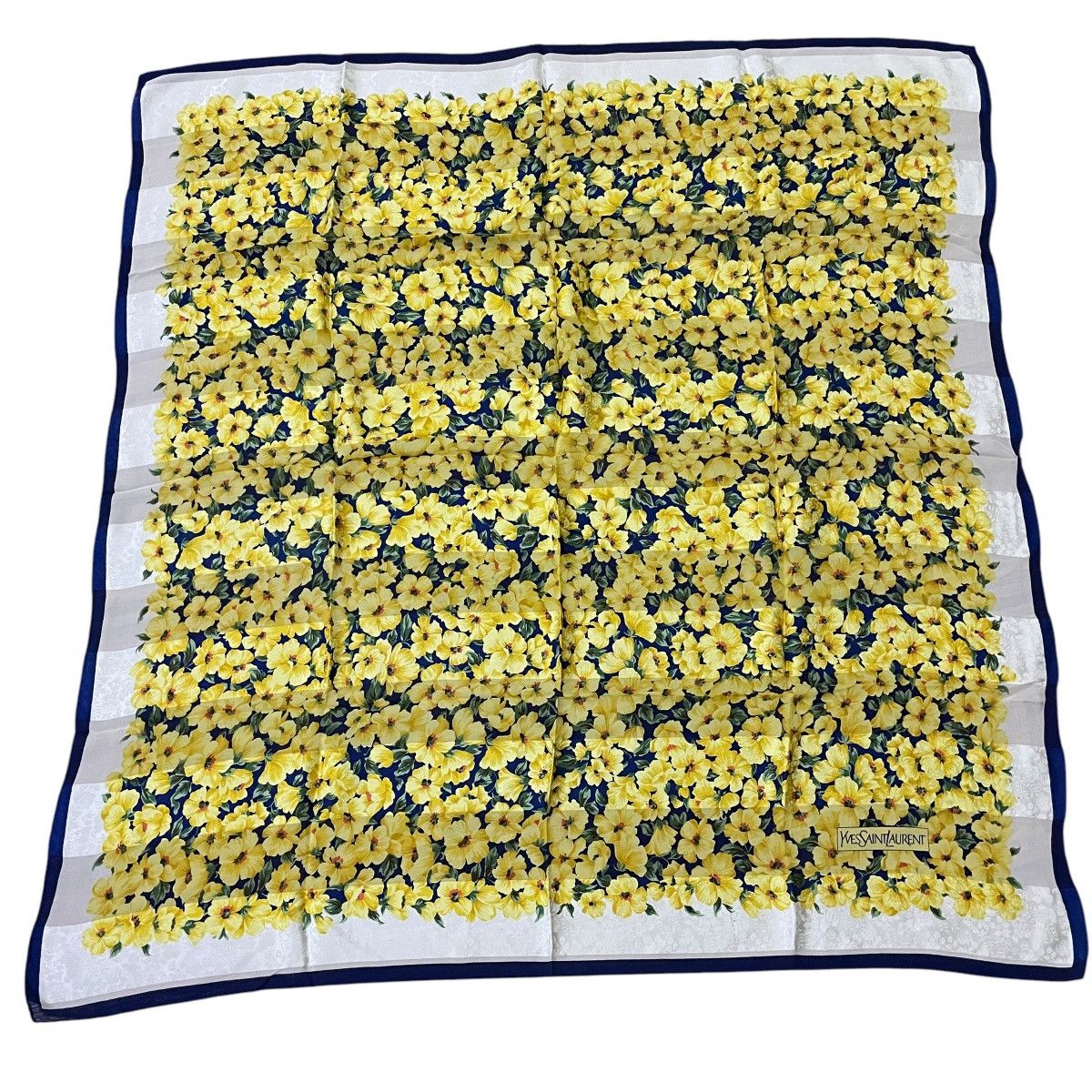Yves Saint Laurent ysl floral silk scarf Size ONE SIZE - 1 Thumbnail