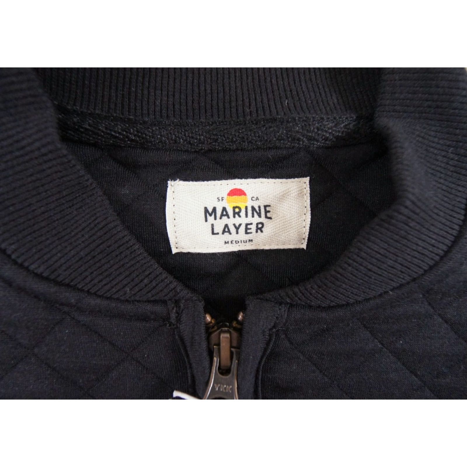 Marine Layer Marine Layer Women's Bomber Jacket Medium Black Full Zip Outdoor Casual Size M / US 6-8 / IT 42-44 - 5 Thumbnail