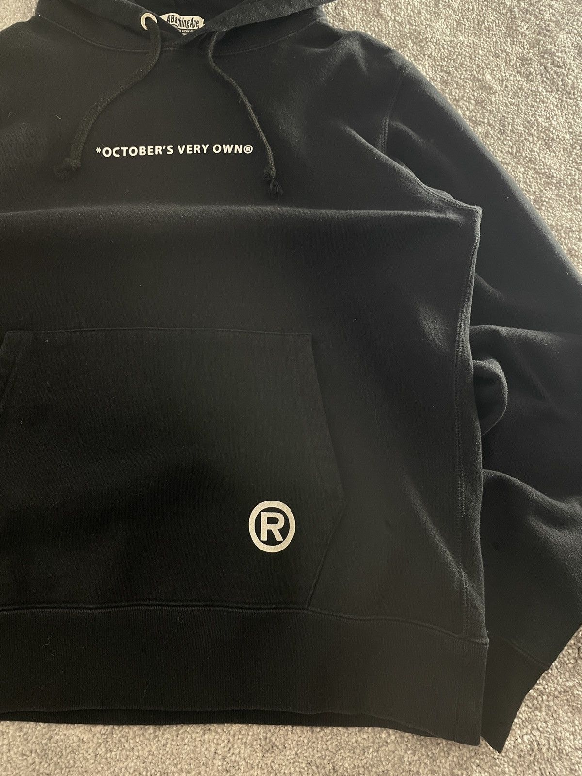 bape x ovo hoodie with back print