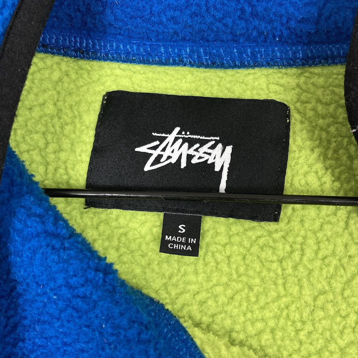 Stussy Crazy Y2K Stussy Diagonal Zipper Colorblock Fleece Jacket Size US S / EU 44-46 / 1 - 2 Thumbnail