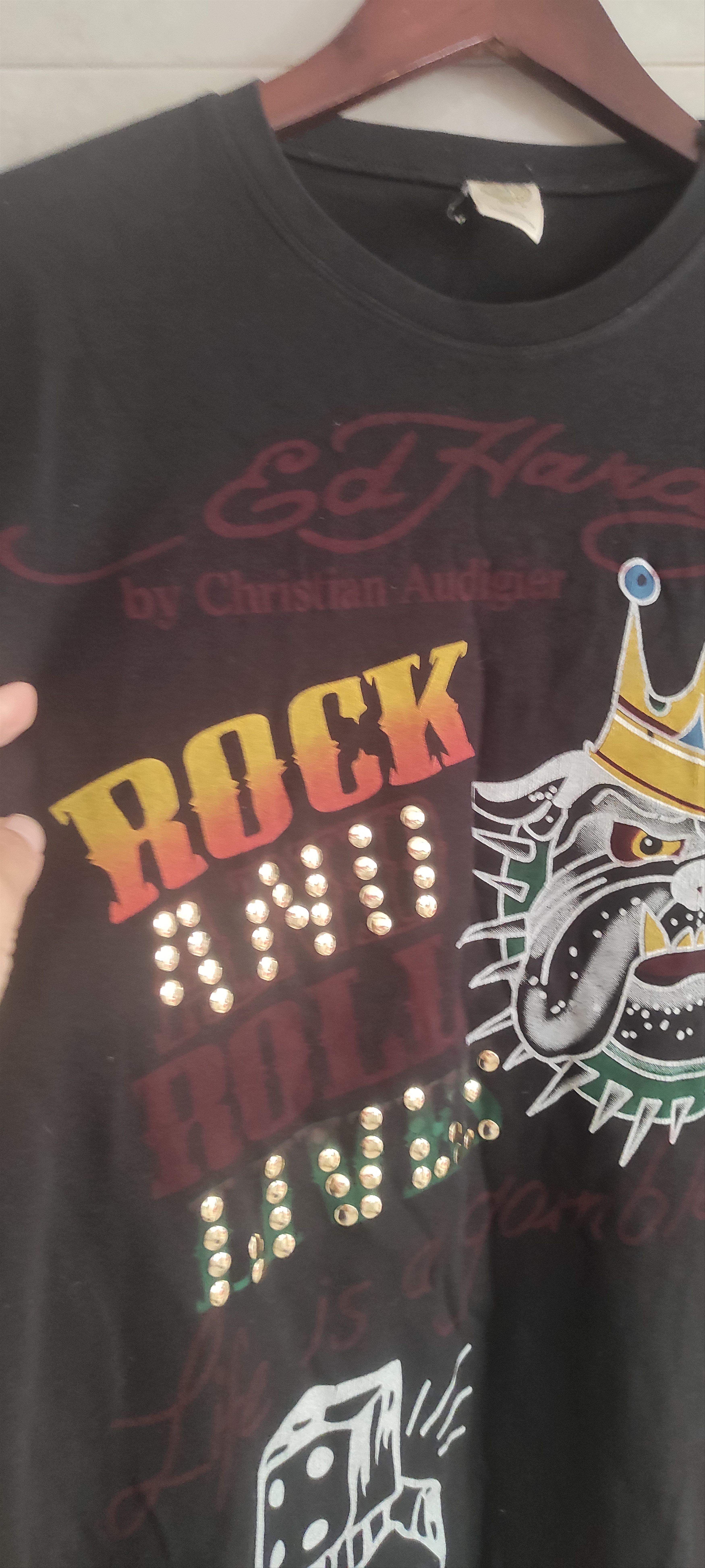 Christian Audigier Ed Hardy Christian Audigier Bulldog Rock and Roll T-Shirt Size US M / EU 48-50 / 2 - 4 Thumbnail