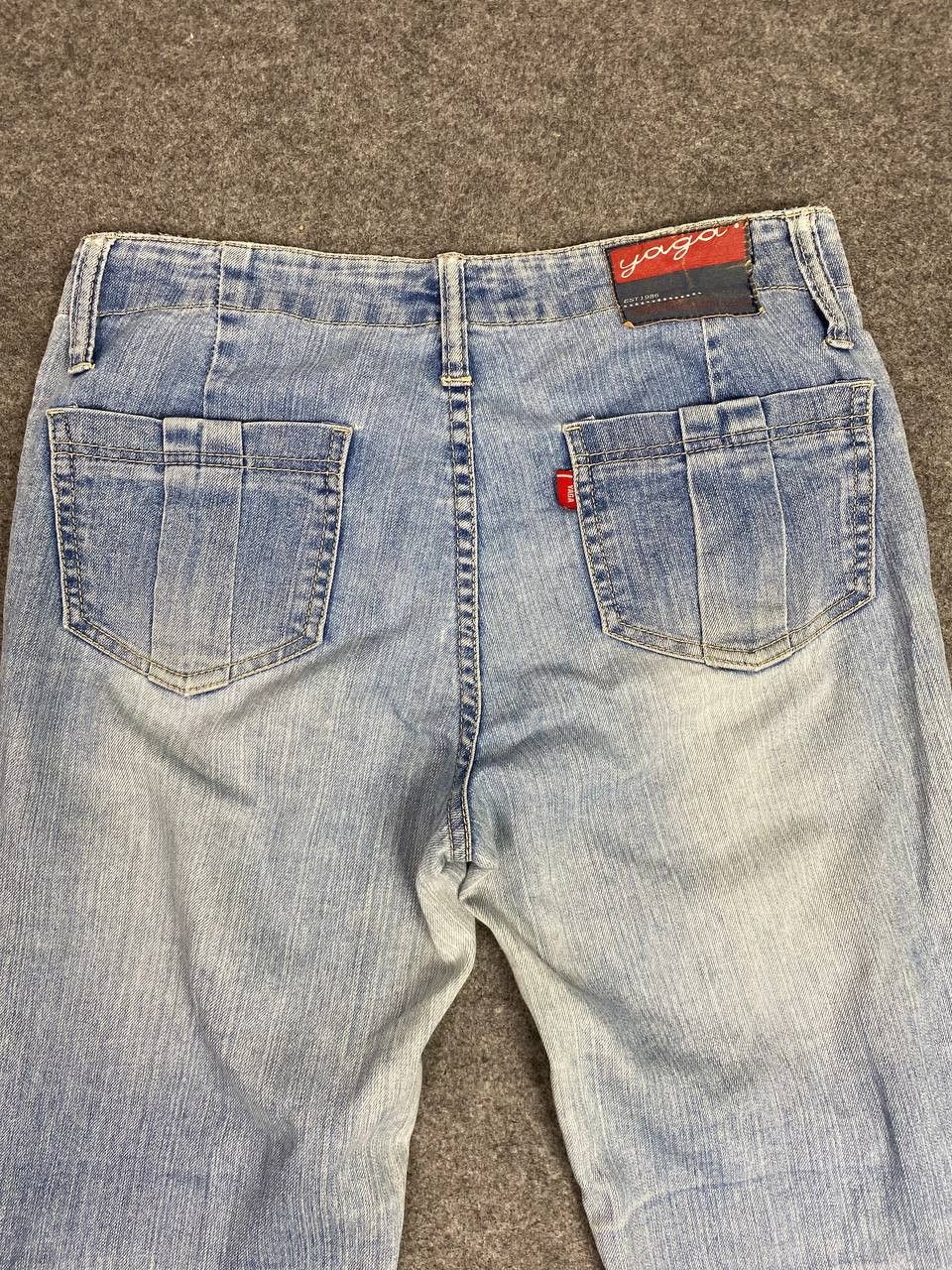 vintage japanese brand bootcut flare distressed denim