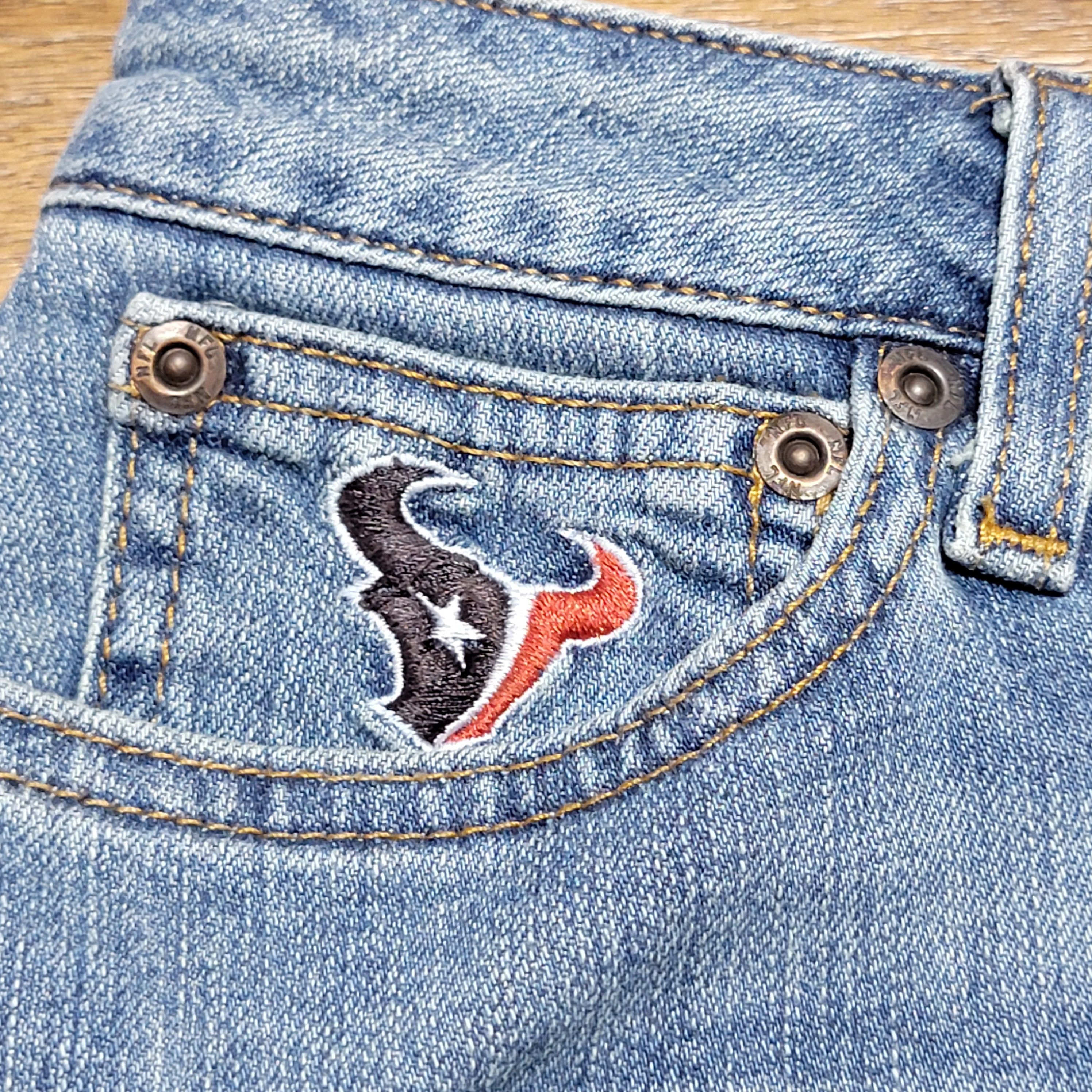 NFL NFL Team Apparel Houston Texans Denim Mini Skirt - Size 2 Size 27" / US 4 / IT 40 - 2 Thumbnail