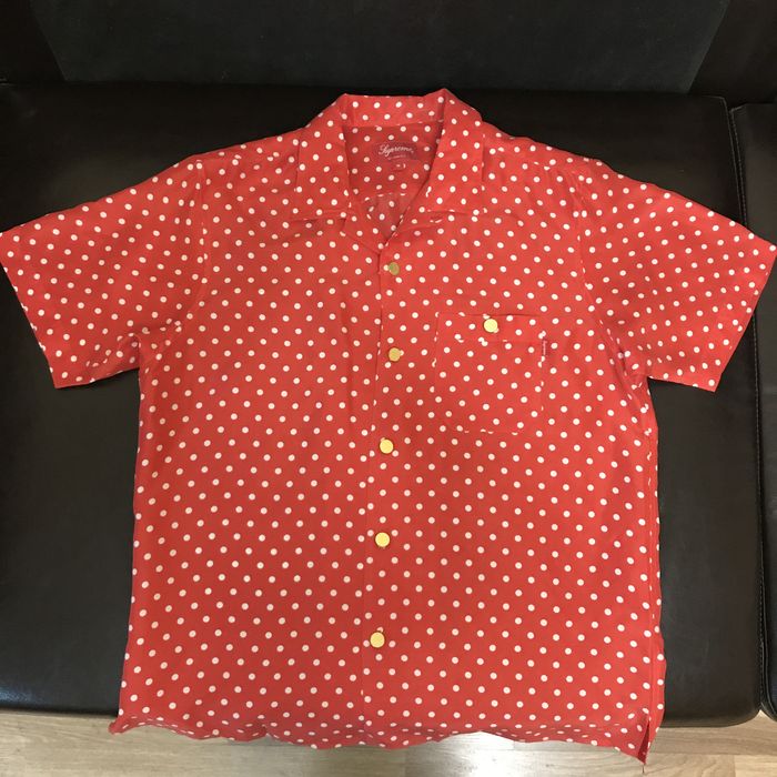 Supreme Polka Dot Silk Shirt Black Men's - SS16 - US