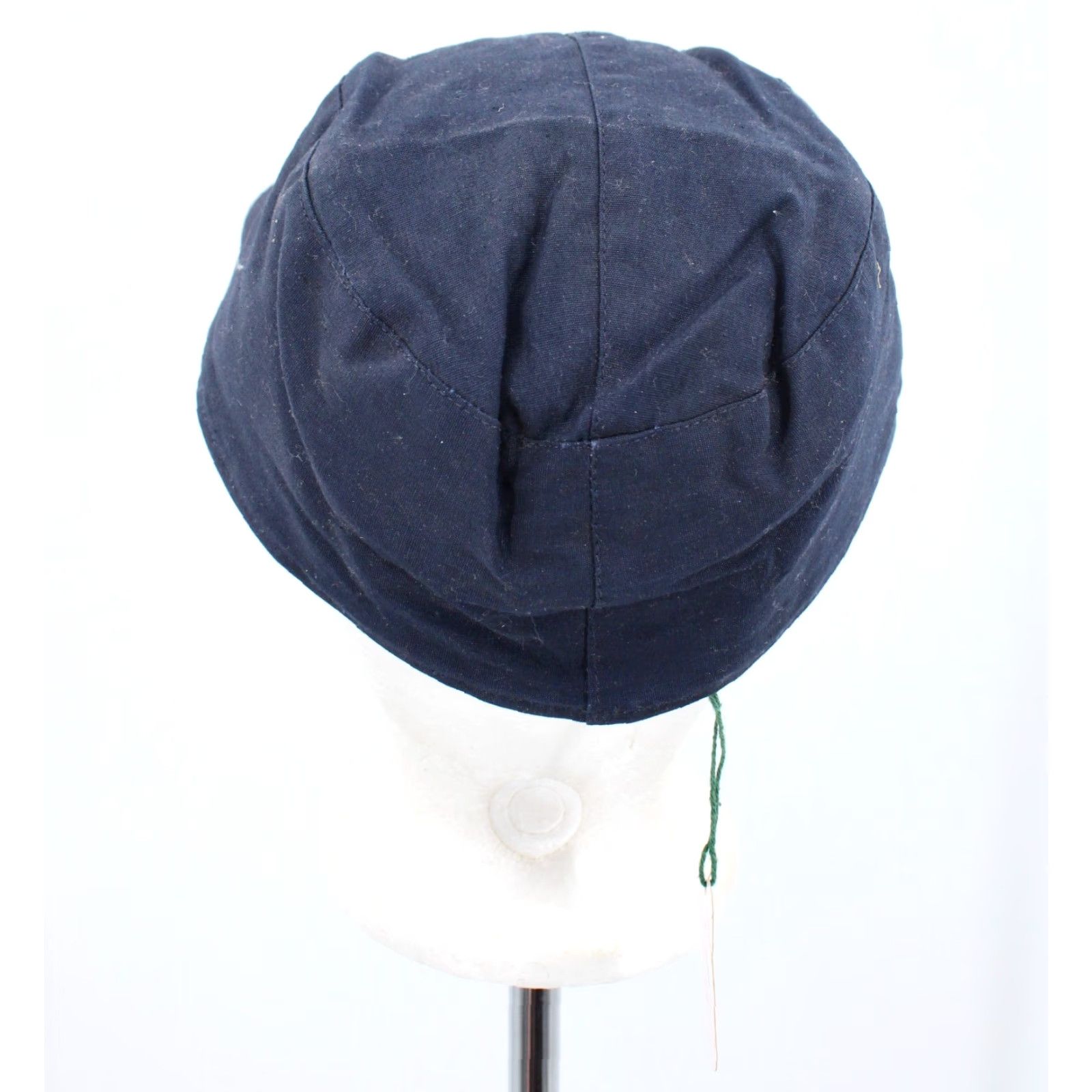 Vintage NOS 1930s Navy Blue Cotton Cap Sz 7 1/4 Men’s Cap 30s Hat Vintage Navy Blue Cotton Cap 30s Men’s Size ONE SIZE - 4 Thumbnail