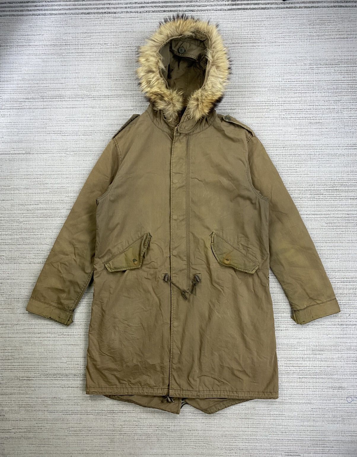 Alpha Industries Vtg Alpha Industries Faux Fur Parka Hoodie Long Jacket Size US L / EU 52-54 / 3 - 1 Thumbnail