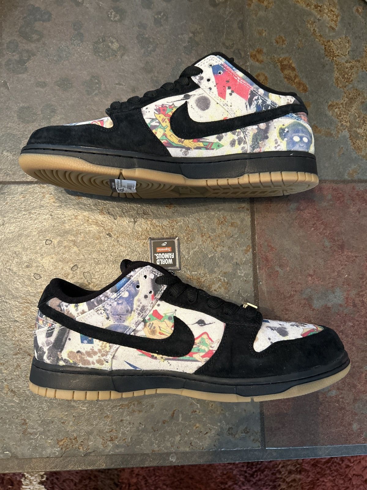 Nike SB Nike SB Dunk Low x Supreme Rammellzee Size US 10.5 / EU 43-44 - 2 Thumbnail