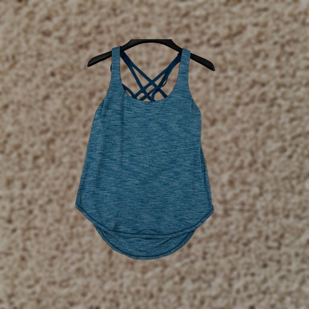 Lululemon Lululemon Shirt Women 4 Blue Free To Be Serene Tank Luxtreme Luon Yoga Sleeveless Casual Tank Size S / US 4 / IT 40 - 1 Thumbnail