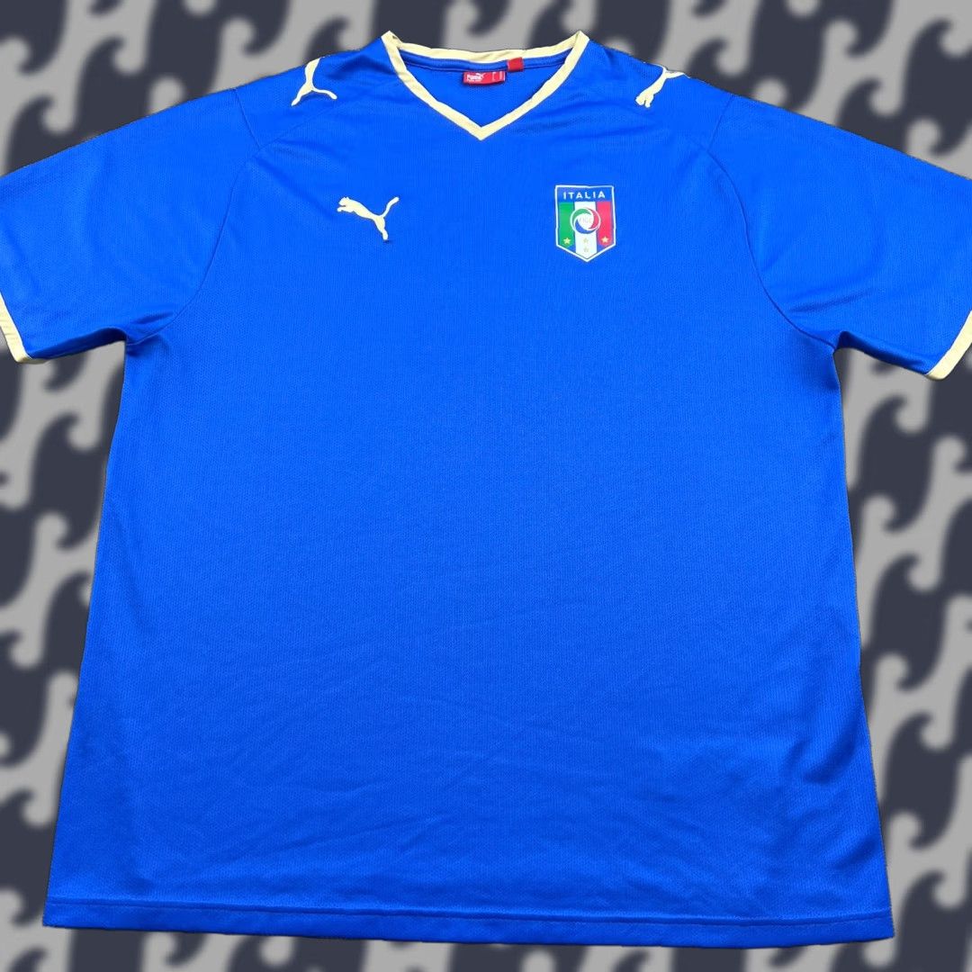 Puma PUMA Shirt Football Italy 2007 2008 2009 Home Jersey Mens XL Blue Size US M / EU 48-50 / 2 - 1 Thumbnail