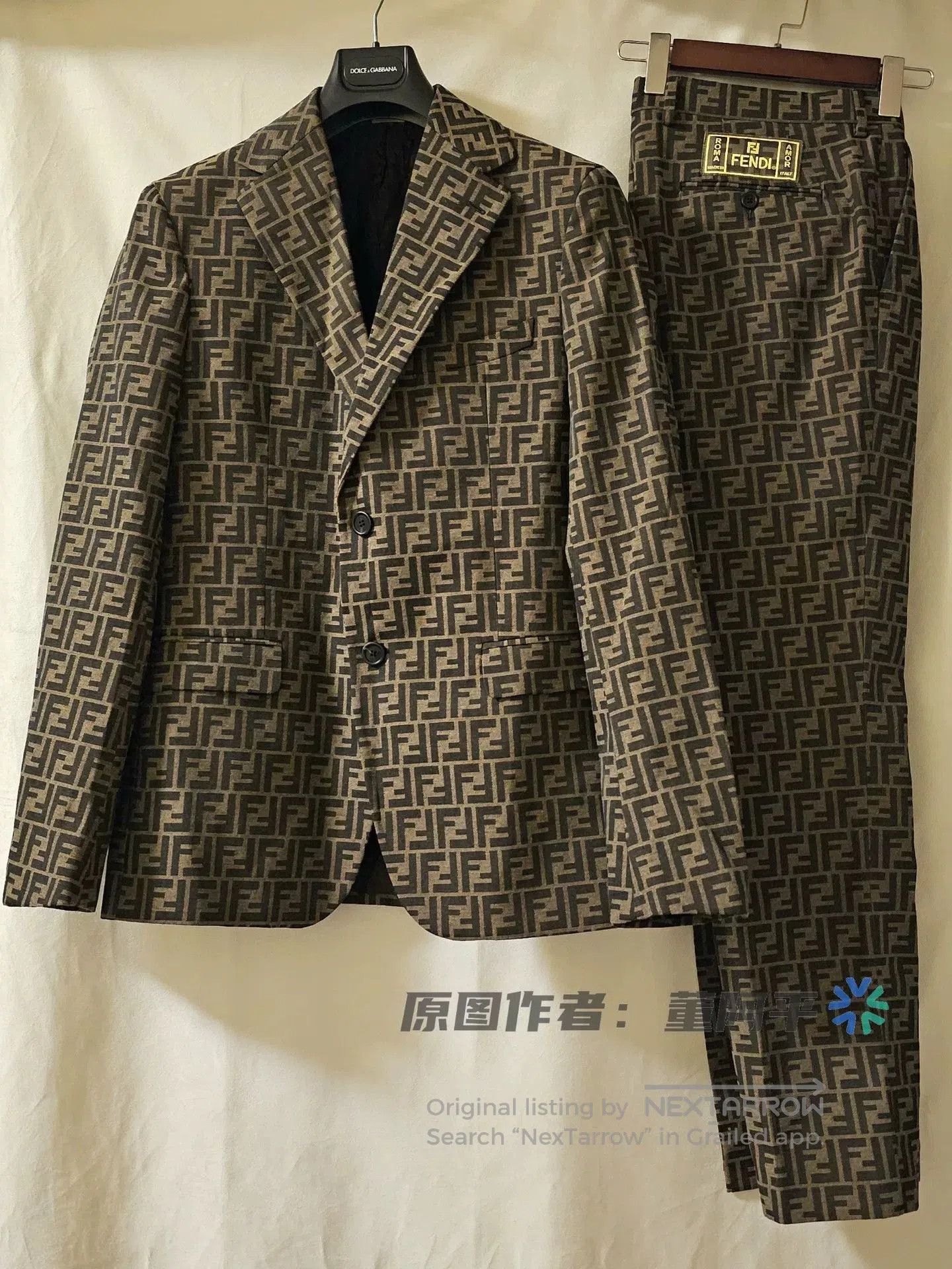 Fendi Fendi Monogram Suit Jacket and Pants Set. Size US L / EU 52-54 / 3 - 1 Thumbnail