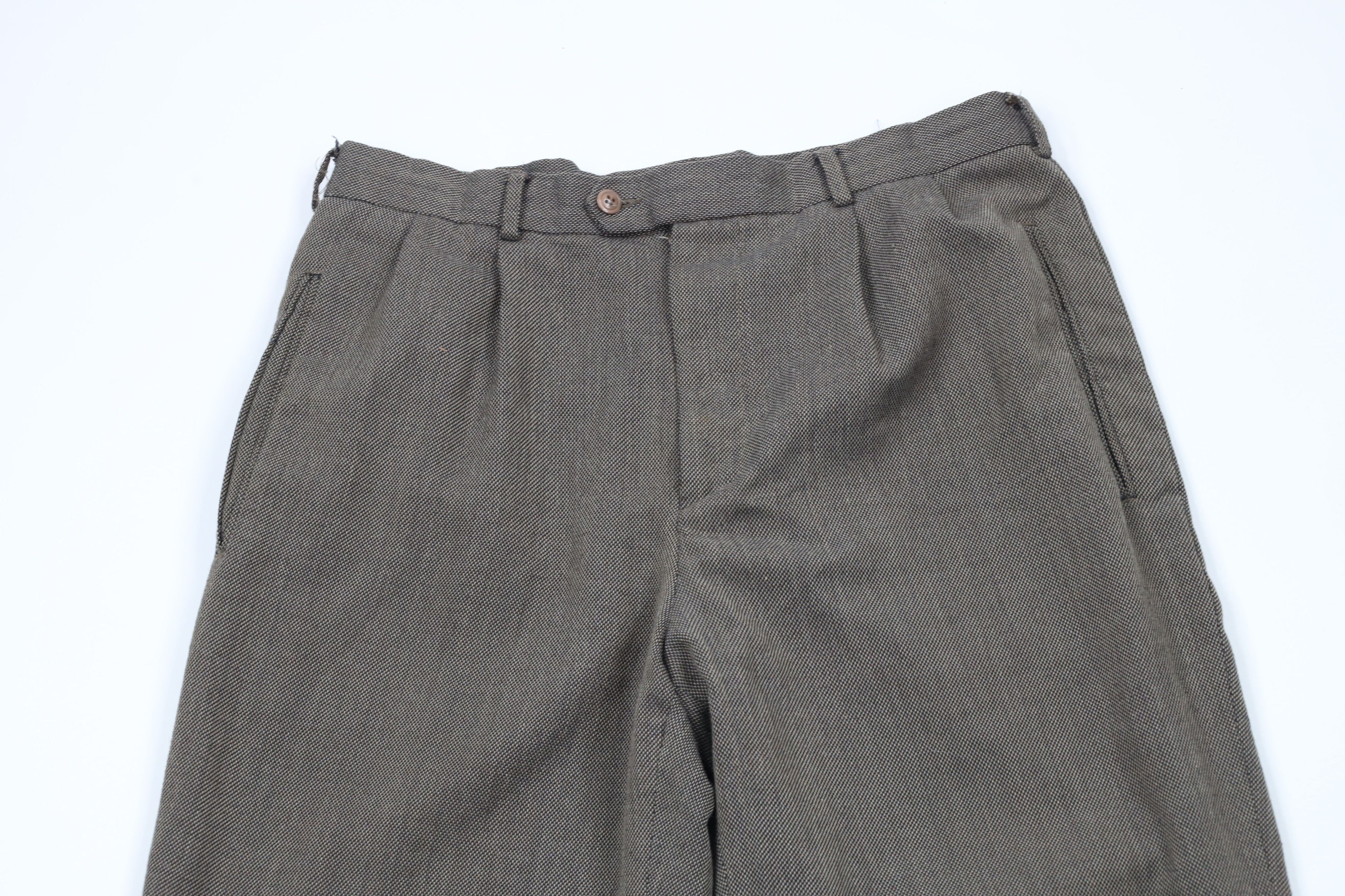 Vintage Vintage 90s Streetwear Rayon Blend Tweed Wide Leg Pants Size US 34 / EU 50 - 2 Thumbnail