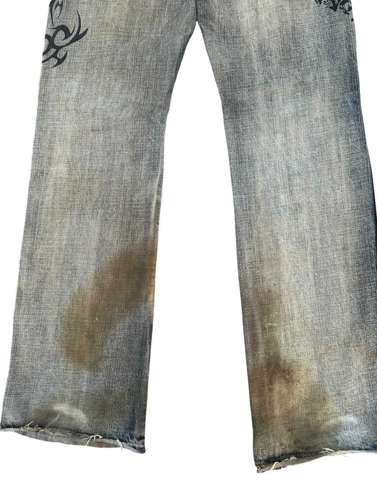 Kapital Flare Semantic design Rusty Faded Distressed Denim Jeans Size US 30 / EU 46 - 13 Thumbnail