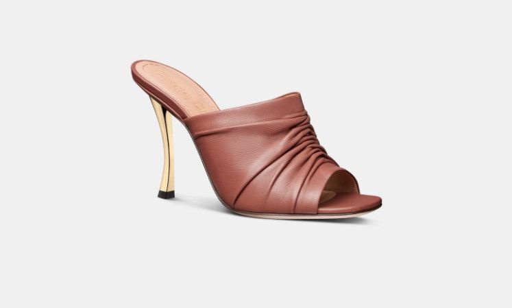 Dior o1w1db11024 D-Fame Heeled Sandals in Rust Size US 7 / IT 37 - 2 Thumbnail