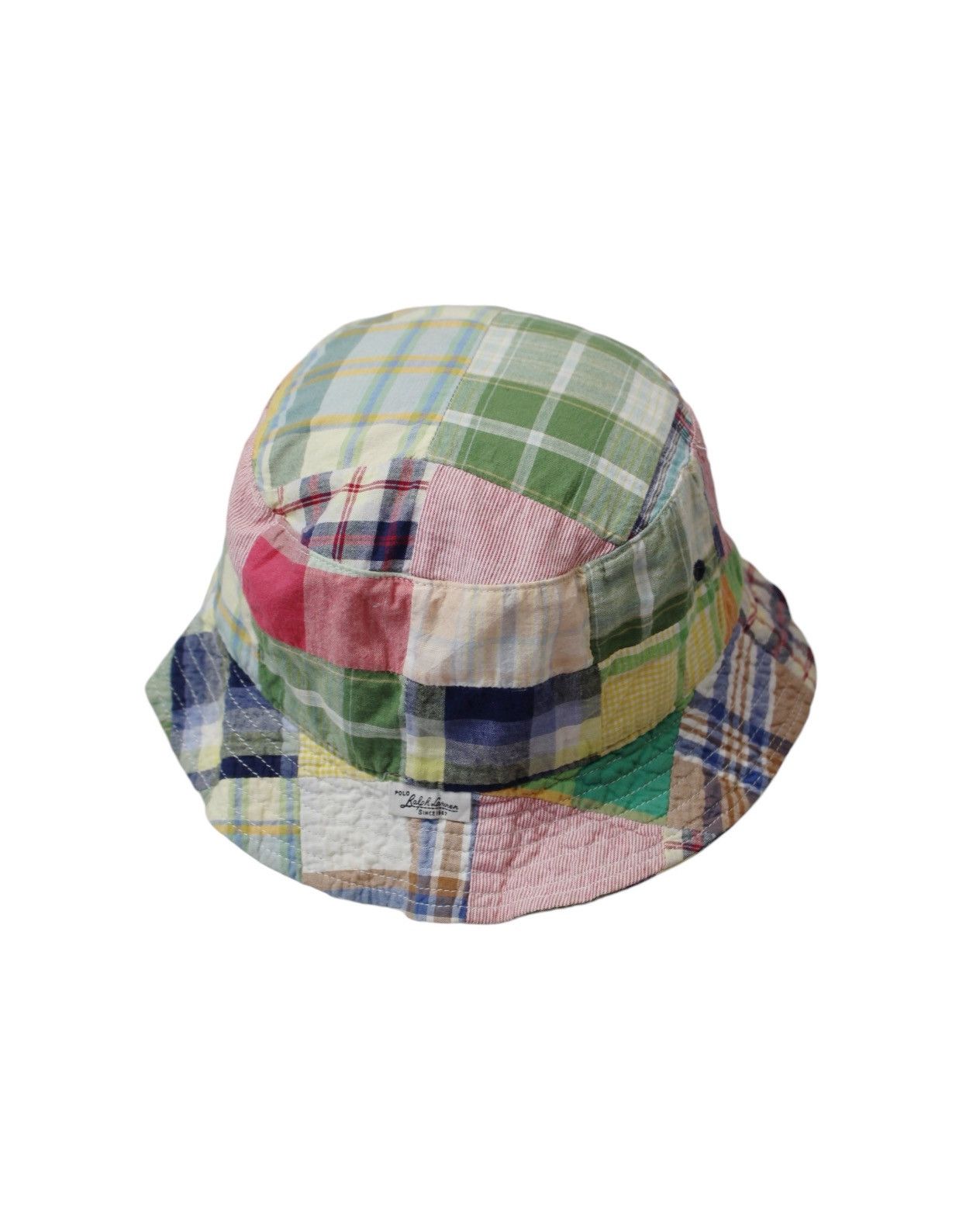 Polo Ralph Lauren 1990S POLO RALPH LAUREN PATCHWORK BUCKET HAT Size ONE SIZE - 2 Thumbnail