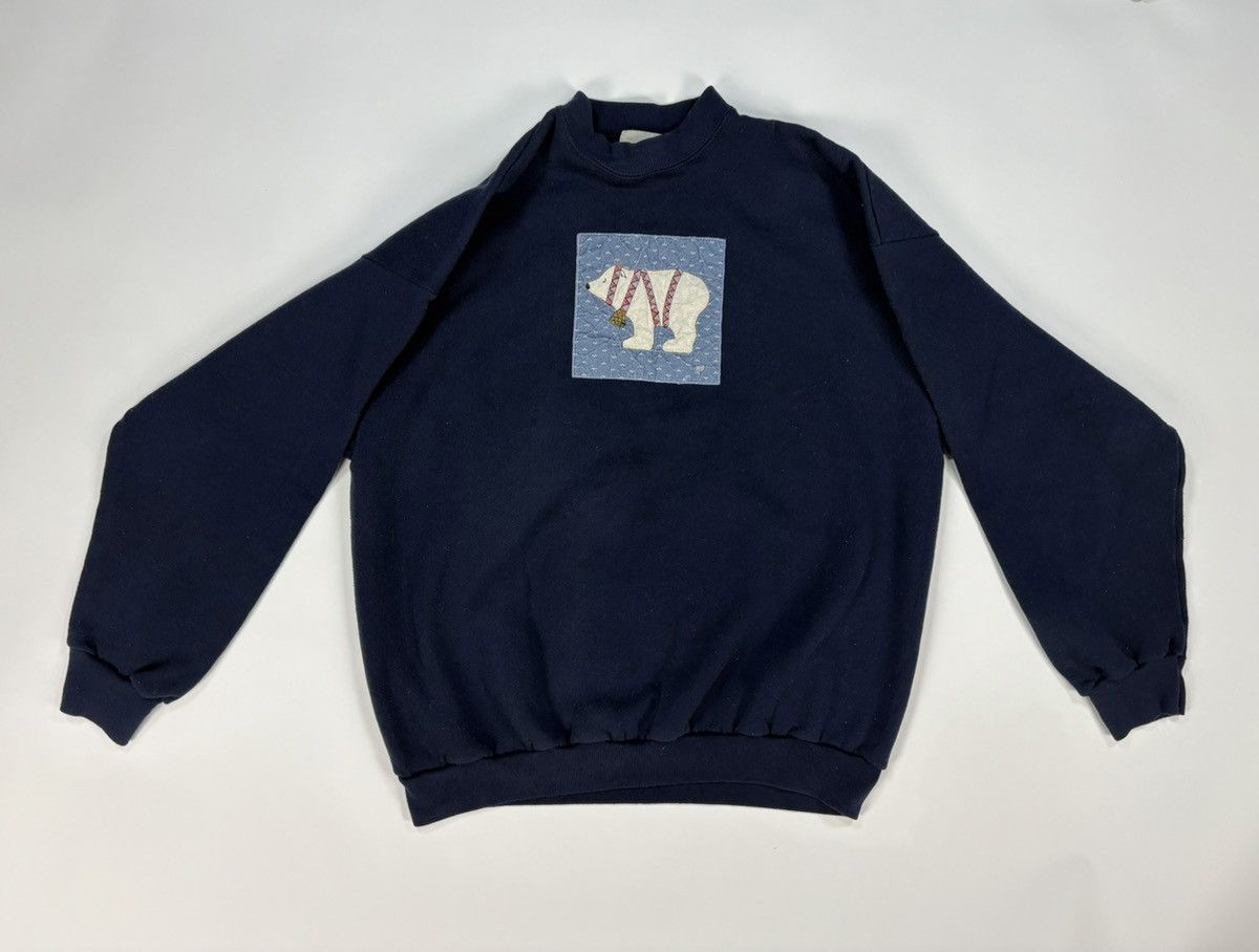 Tultex × Vintage Vintage 1990’s Polarbear Crewneck Sweatshirt Size US XL / EU 56 / 4 - 1 Thumbnail