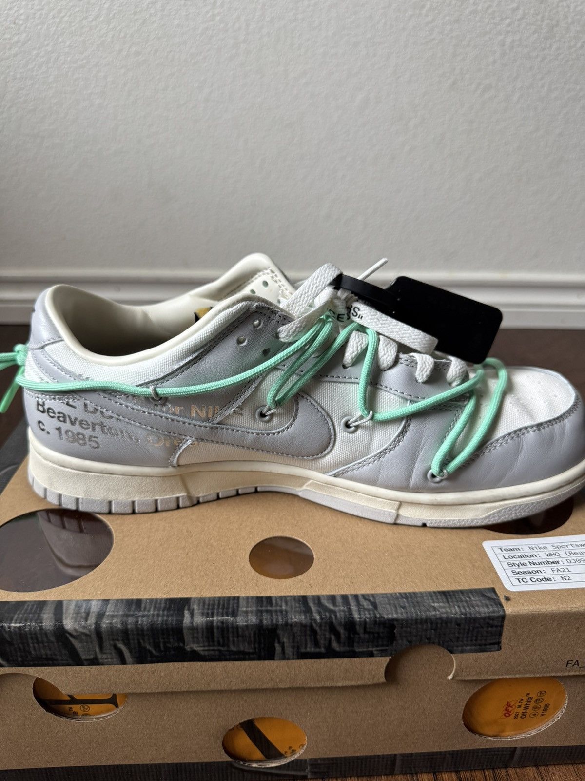 Nike × Off-White Nike Off-White Dunk Lot 4/50 Size US 11 / EU 44 - 5 Thumbnail