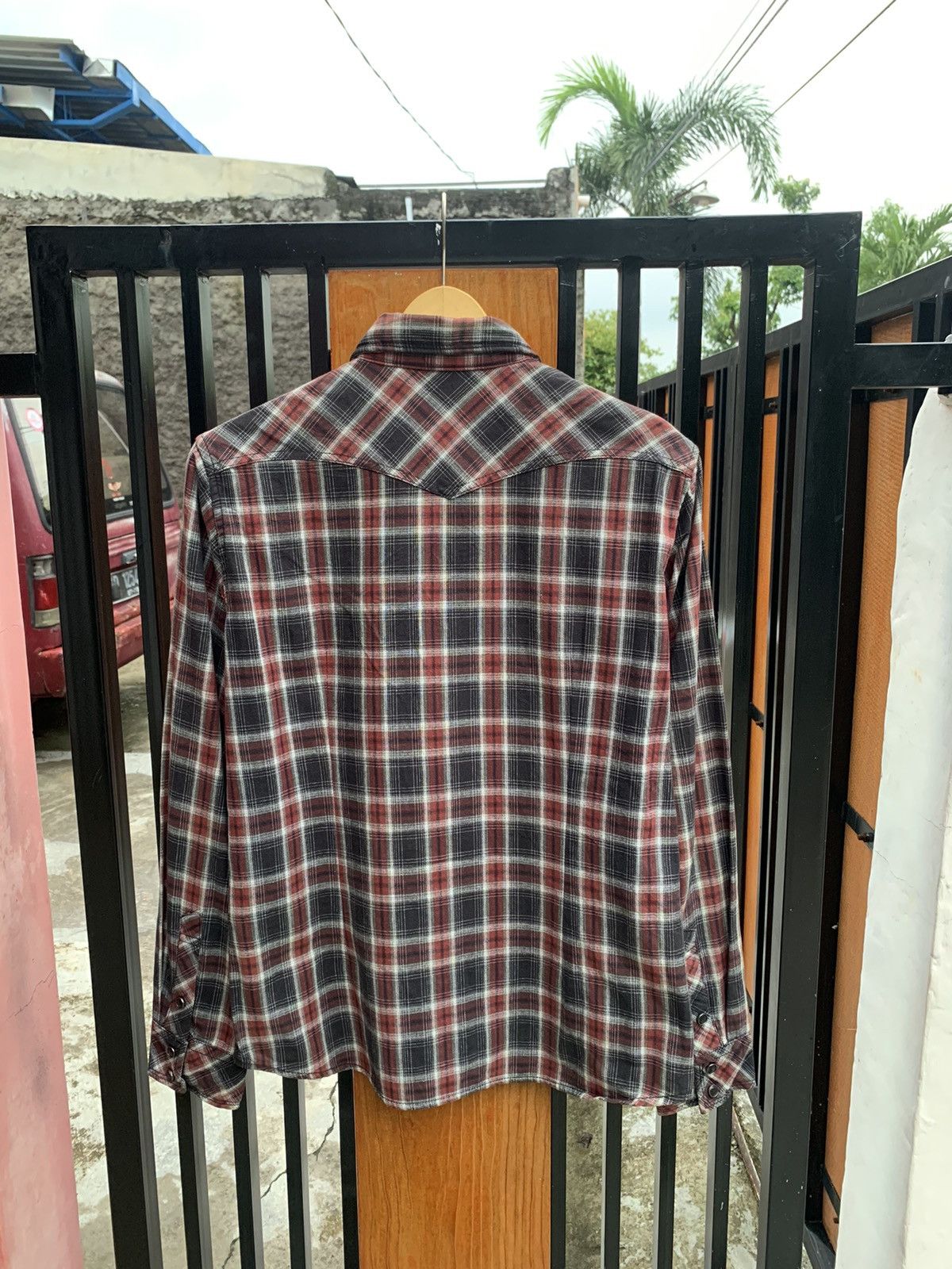 Japanese Brand × Nicole Club Nicole Club For Men Western Plaid Shirt 🙌🏼 Size US L / EU 52-54 / 3 - 3 Thumbnail