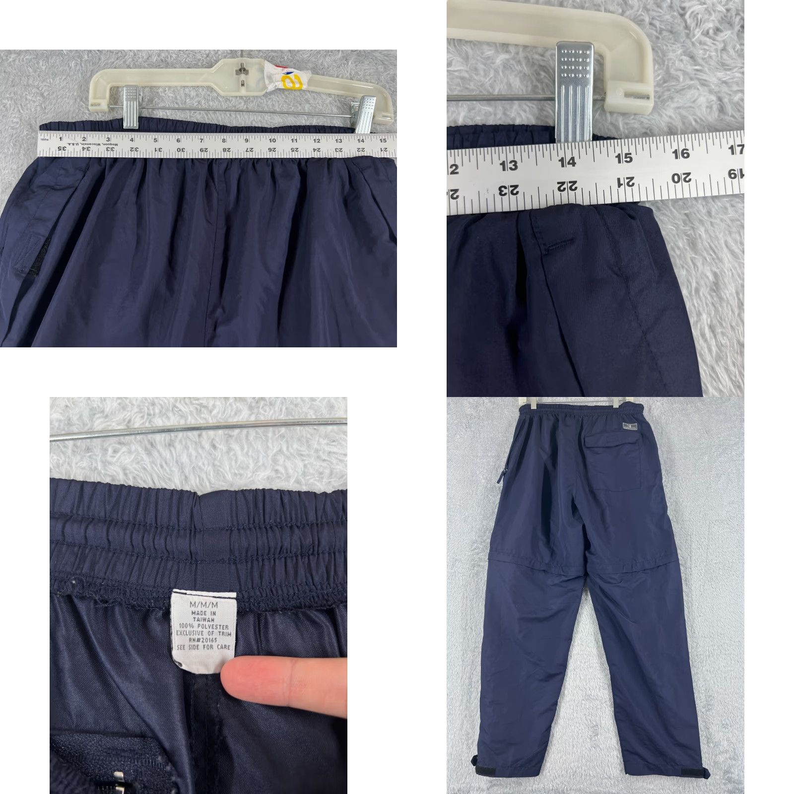 Vintage VINTAGE Page And Tuttle Pants Men's Cargo 5-Pocket Design, Convertible, 34x30, Blue, Polyester Cotton Blend, Regular, Zip, Jeans? No. Size US 31 - 8 Thumbnail