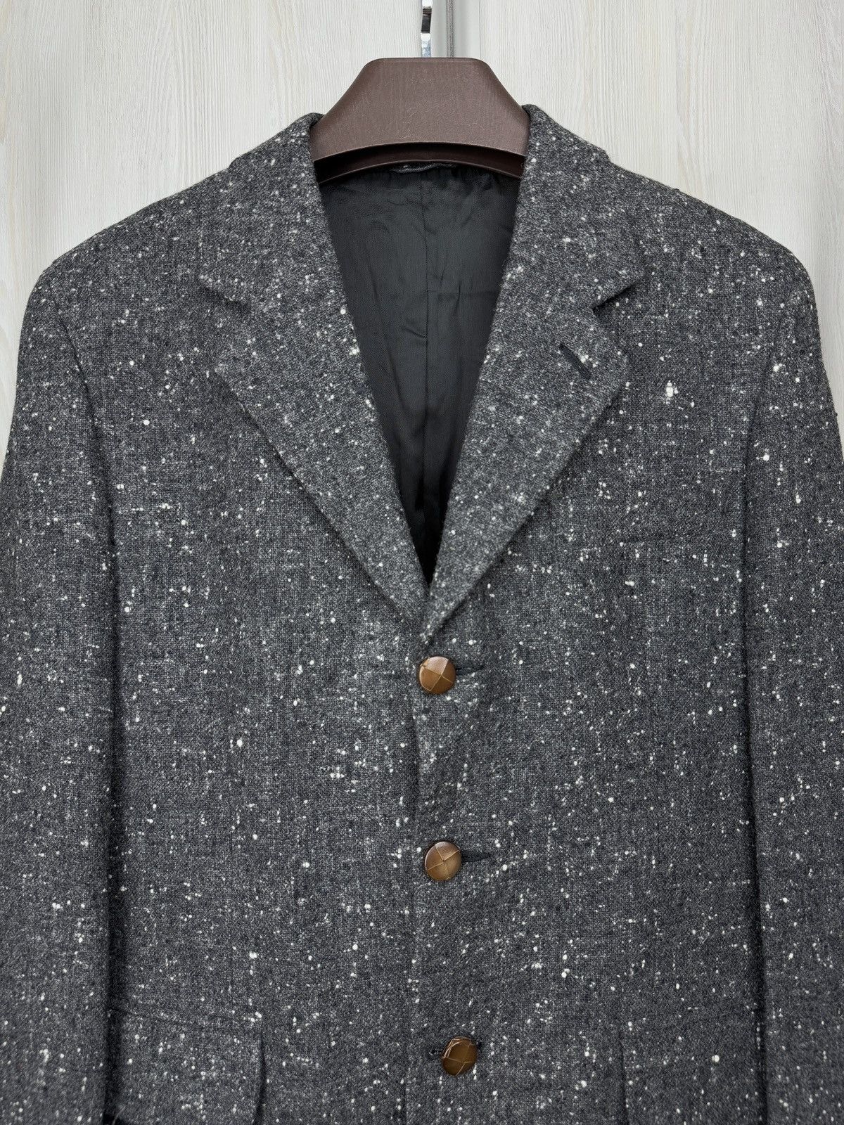 Yves Saint Laurent Yves Saint Laurent x Lanificio Paoletti wool tweed blazer 52 Size 42R - 3 Thumbnail